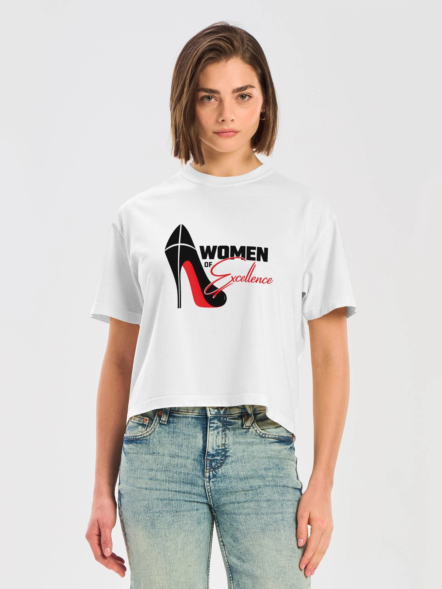 Women Of Excellence Heavyweight Box Tee | White product image (5)