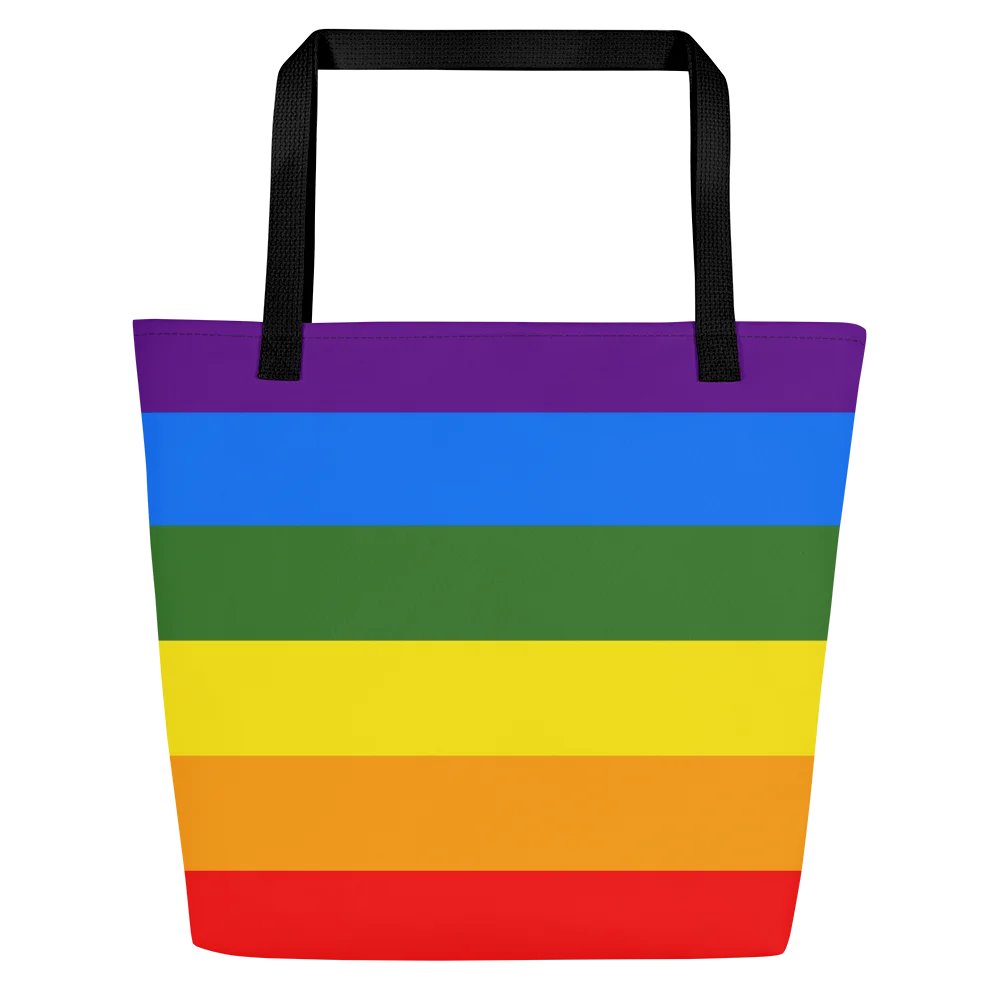 Rainbow Stripes All-Over Tote Bag product image (7)