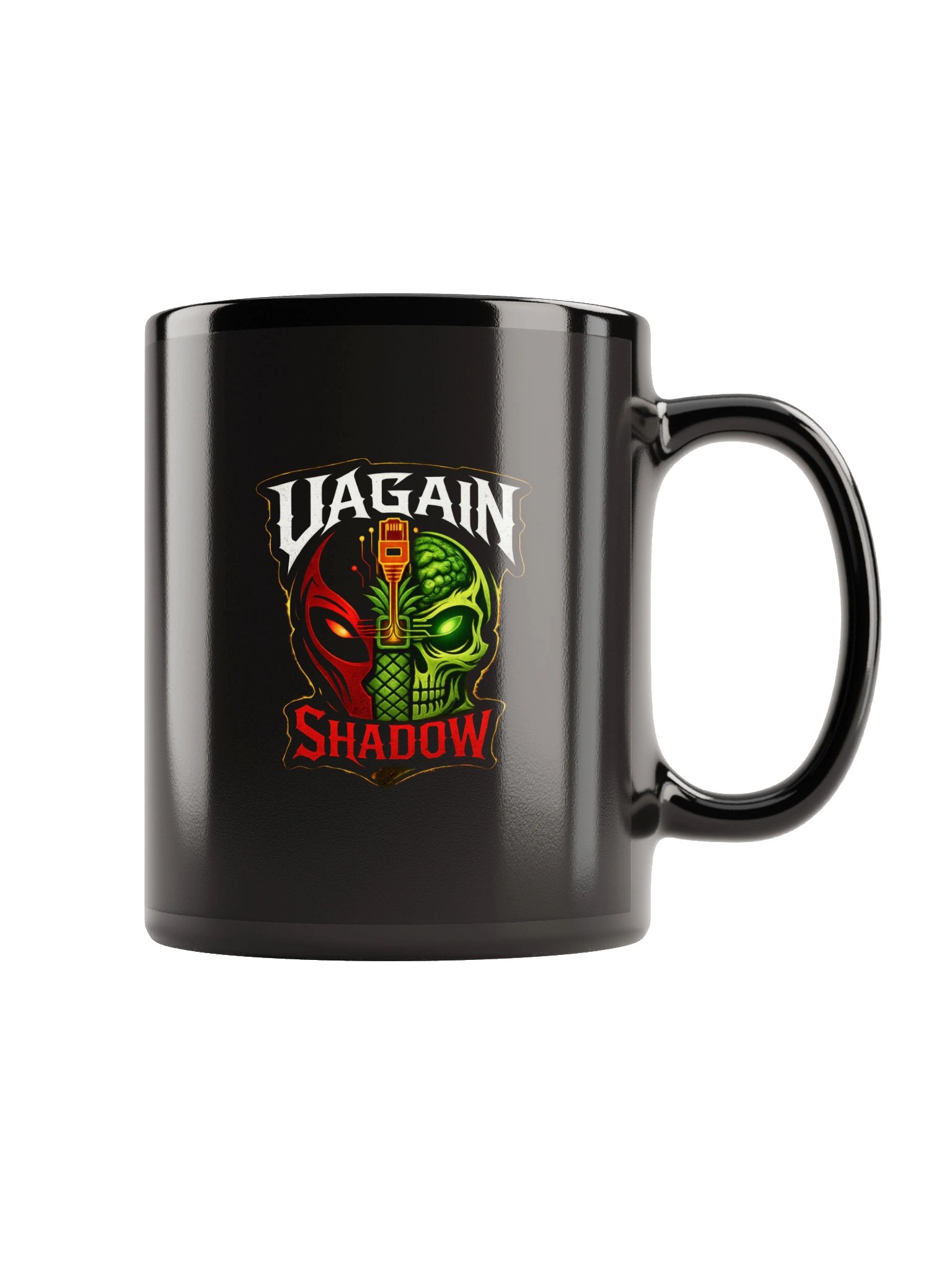 UAgain Shadow Logo Black Glossy Mug product image (6)