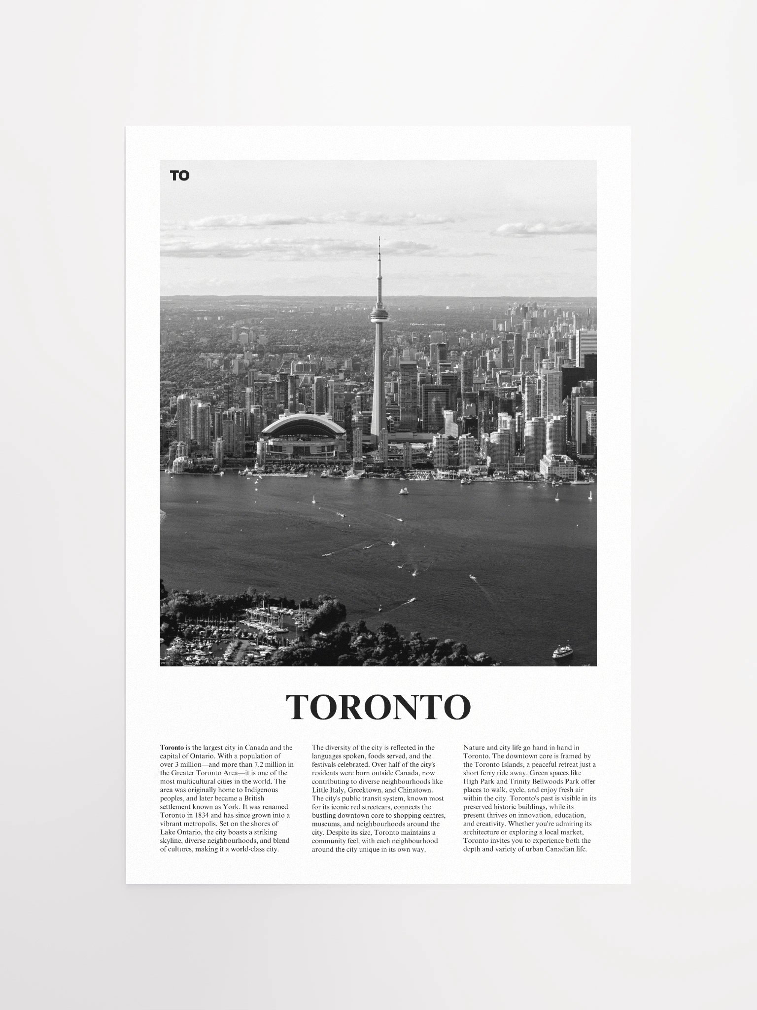 Toronto 01 Newspaper Poster product image (5)