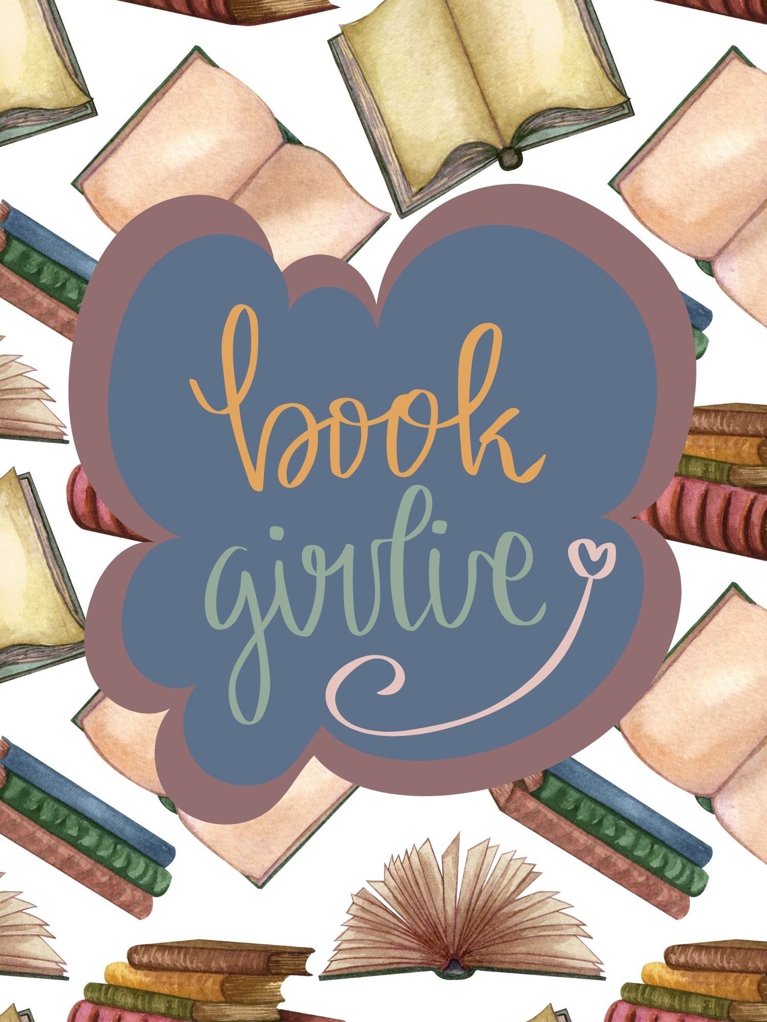 Dual Sided Kindle Insert (Coffee & Book Girlie) product image (1)