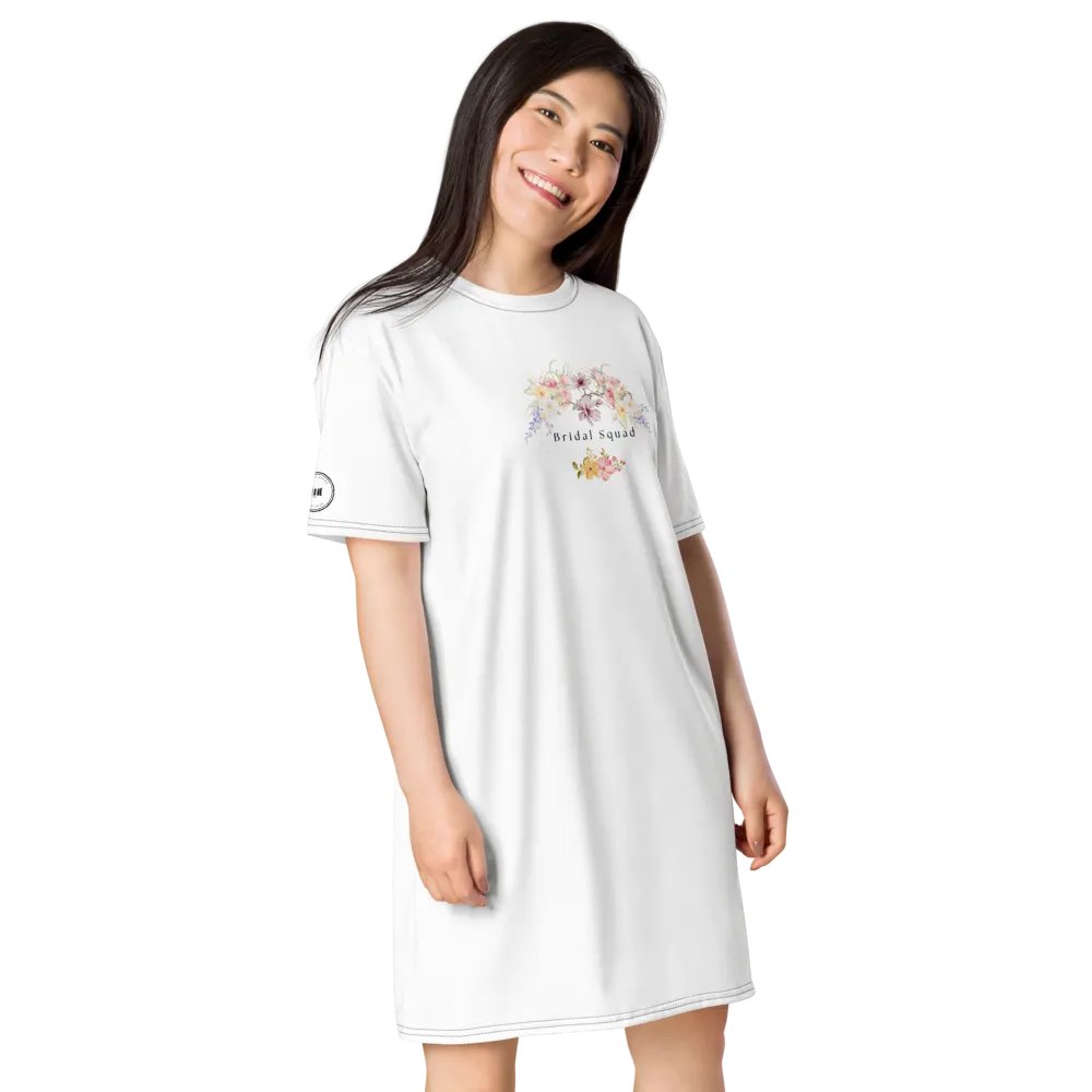 Bridal Squad T-Shirt 007 Delicate Flowers Logo Dress product image (5)