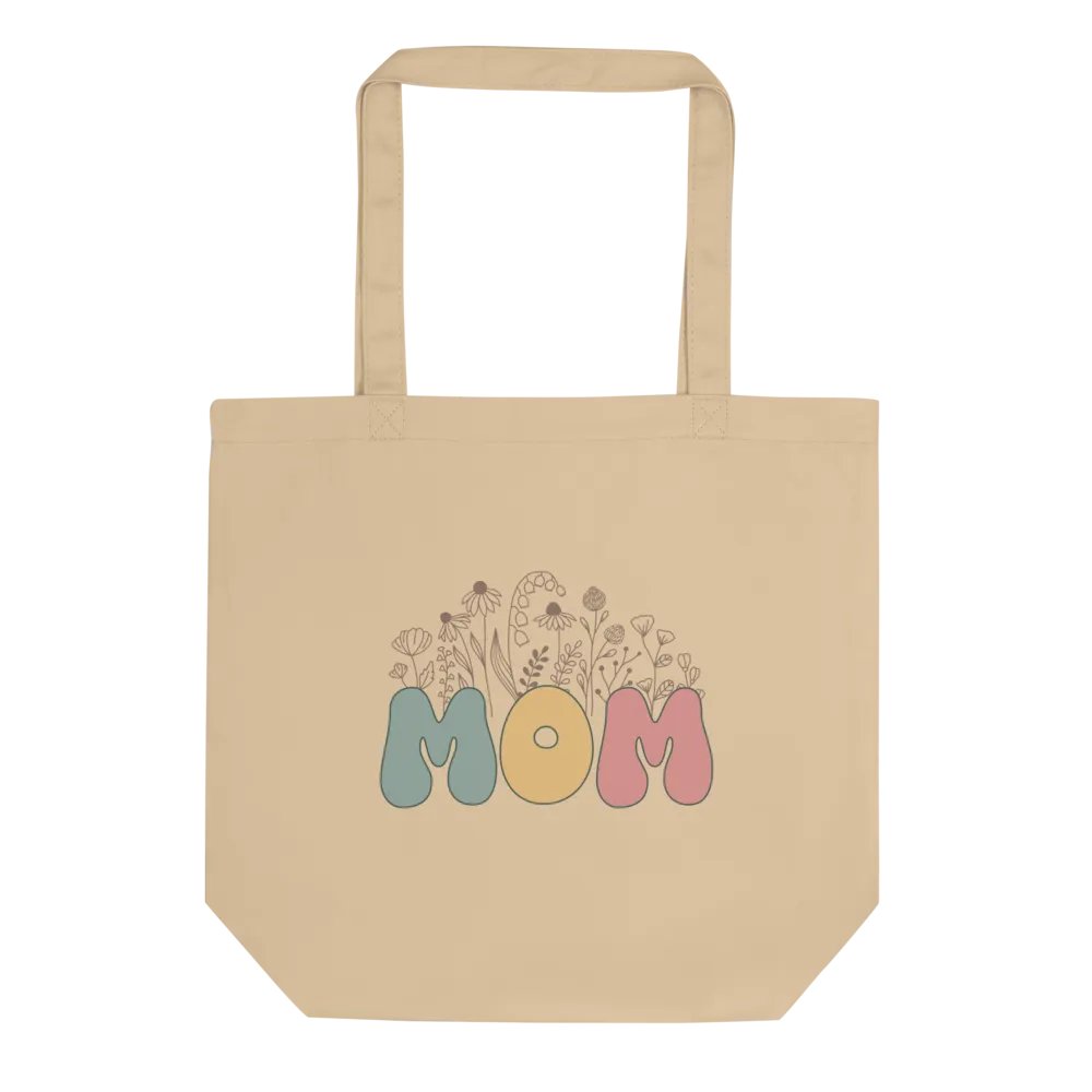 Funny Retro Floral Mother's Day Canvas Bag Both Side Print product image (2)