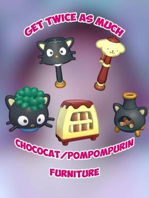 So you need Chococat and Pompompurin furniture but it's taking FOREVEEEEER ? Usahana can help you cheat :p   #hellokittyisalndadventure #hkia