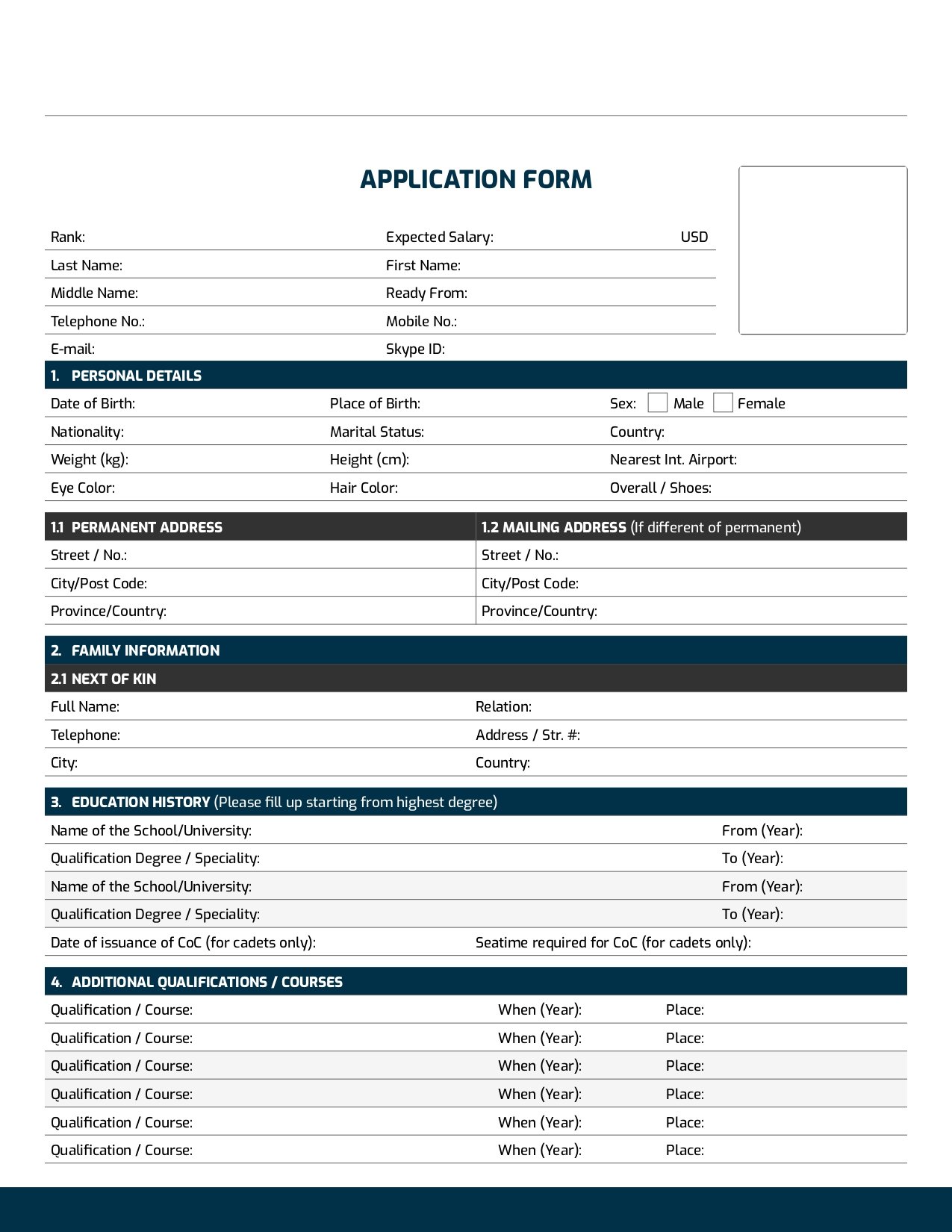 Professional Seafarer CV Template product image (1)
