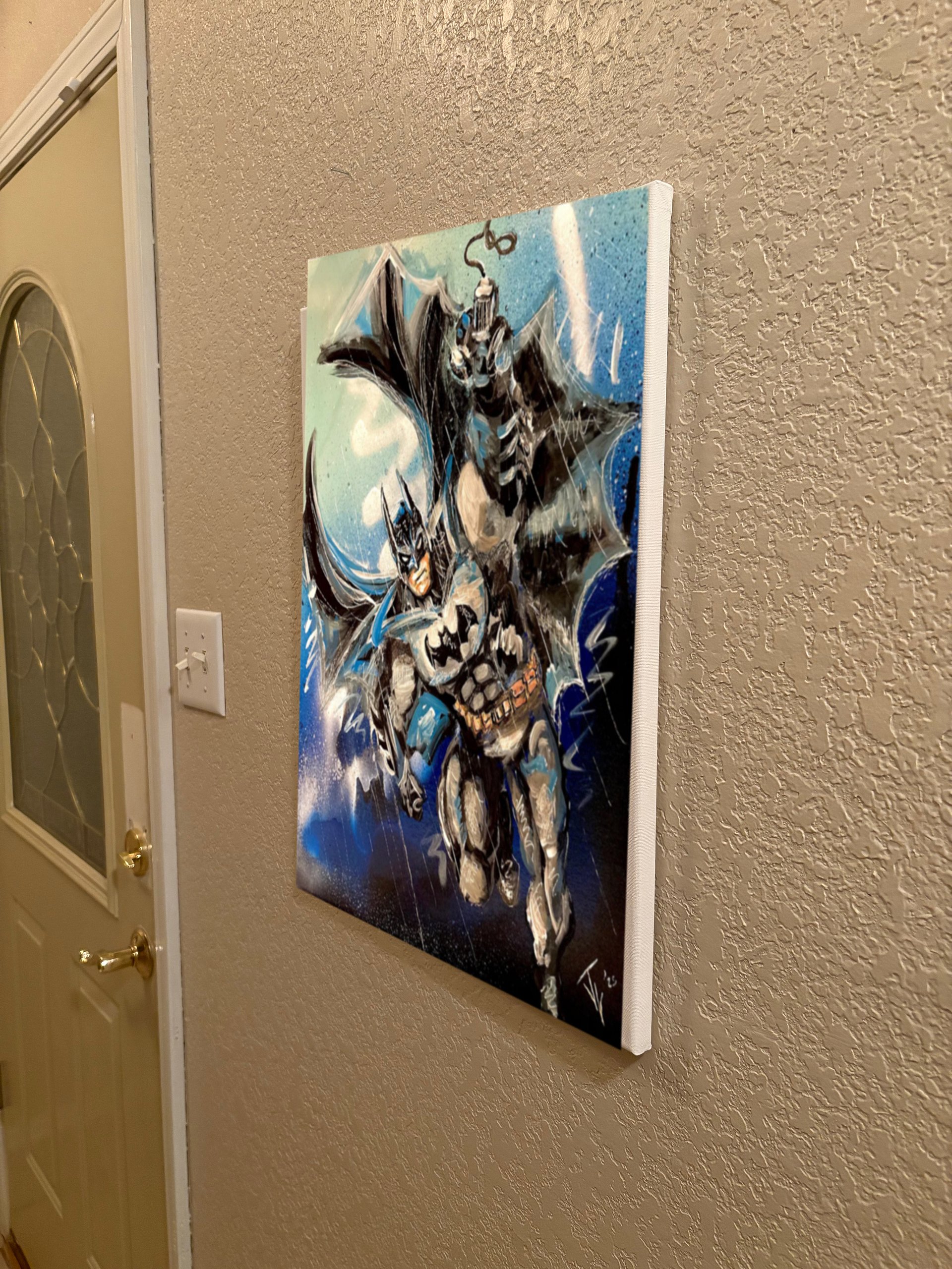 Canvas Prints of Batman Grappling in the Rain product image (9)