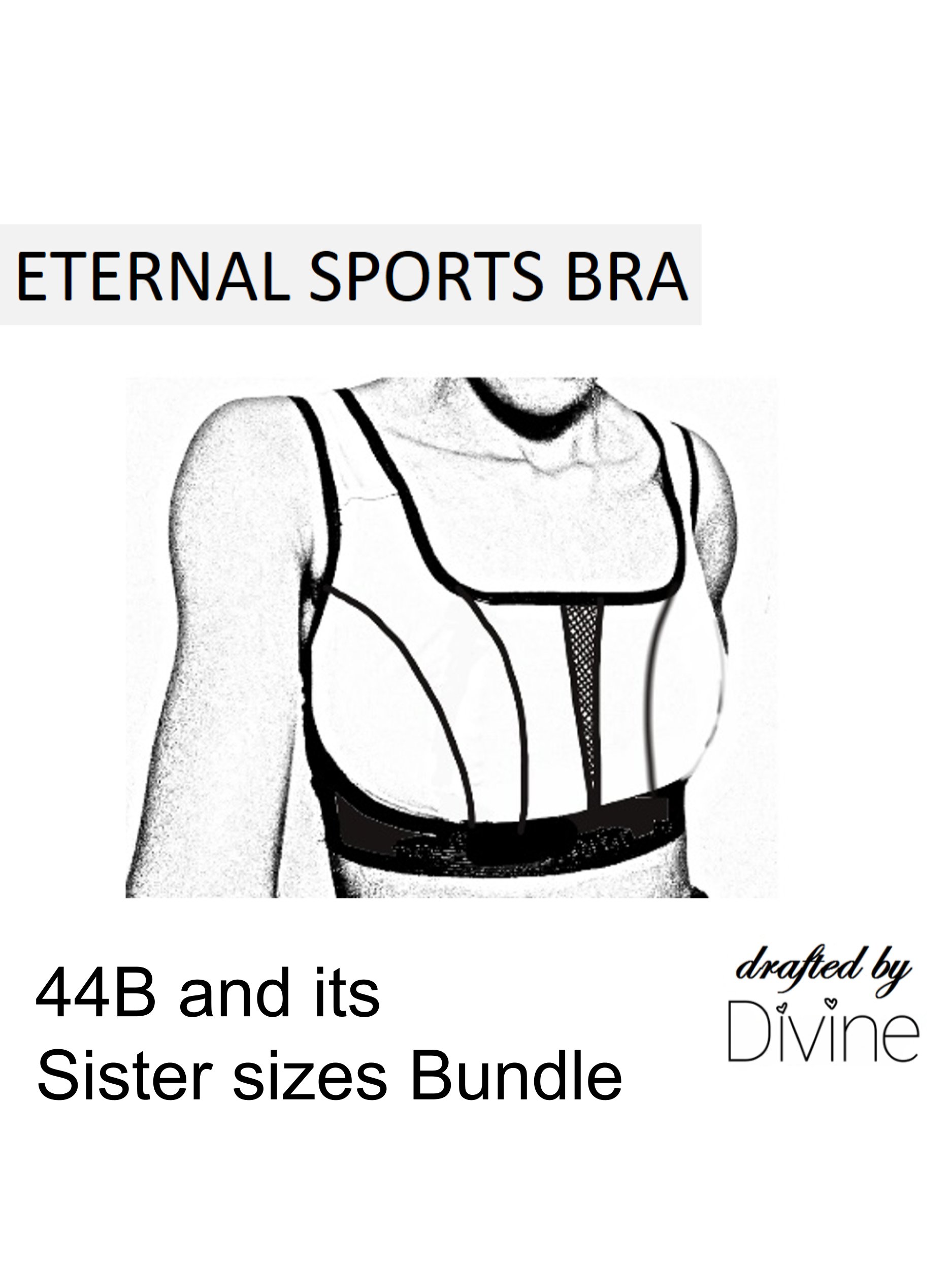 44B Eternal Sports Bra Pattern Sister Size Bundle product image (1)
