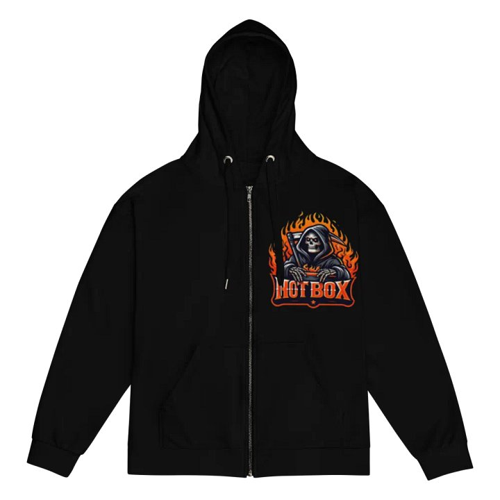 HOT BOX FAM HOT BOX "DEATH" REAPER ZIP UP HOODIE product image (1)