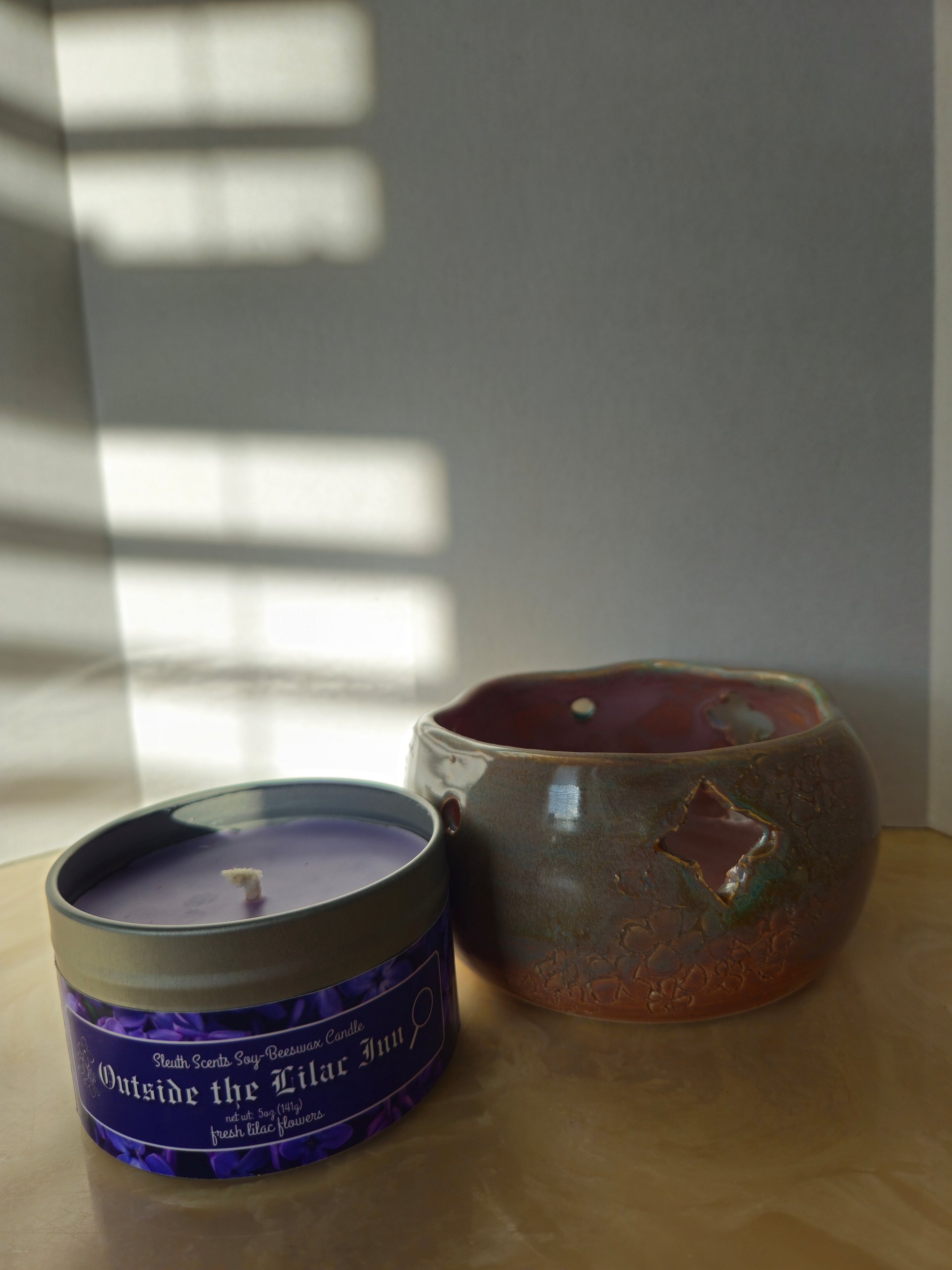 Outside the Lilac Inn Candle + Ceramic Candle Holder by AG Illustration product image (1)