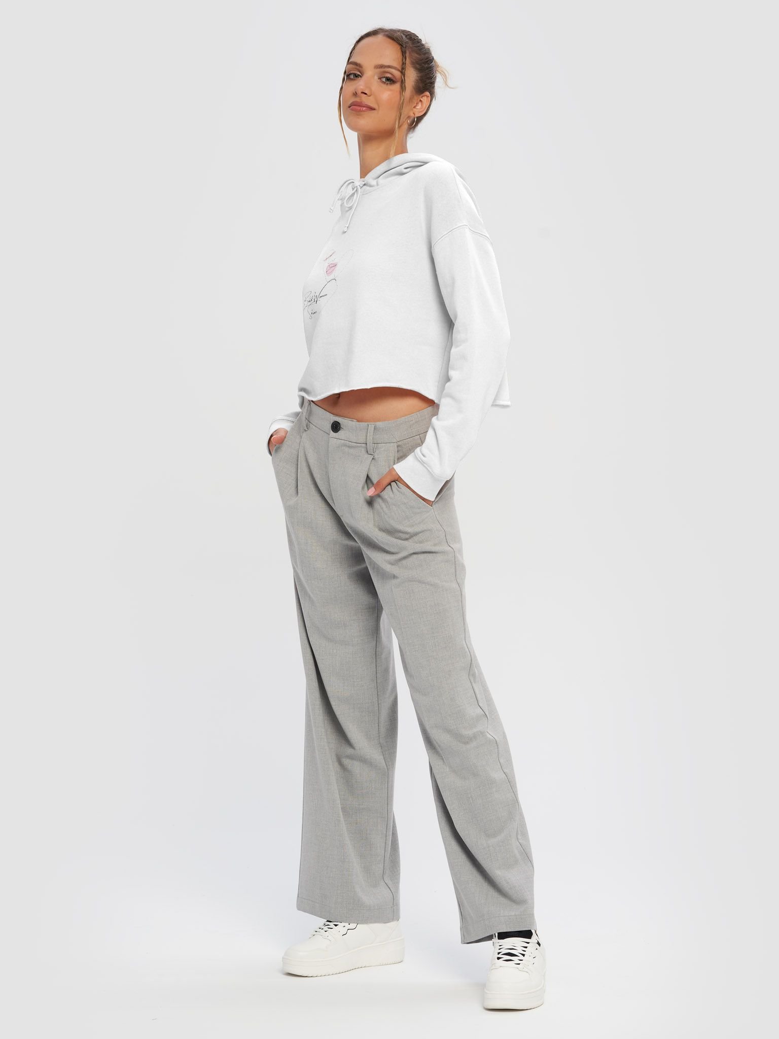Women’s Lightweight Cropped Hoodie WHFB0141 product image (3)
