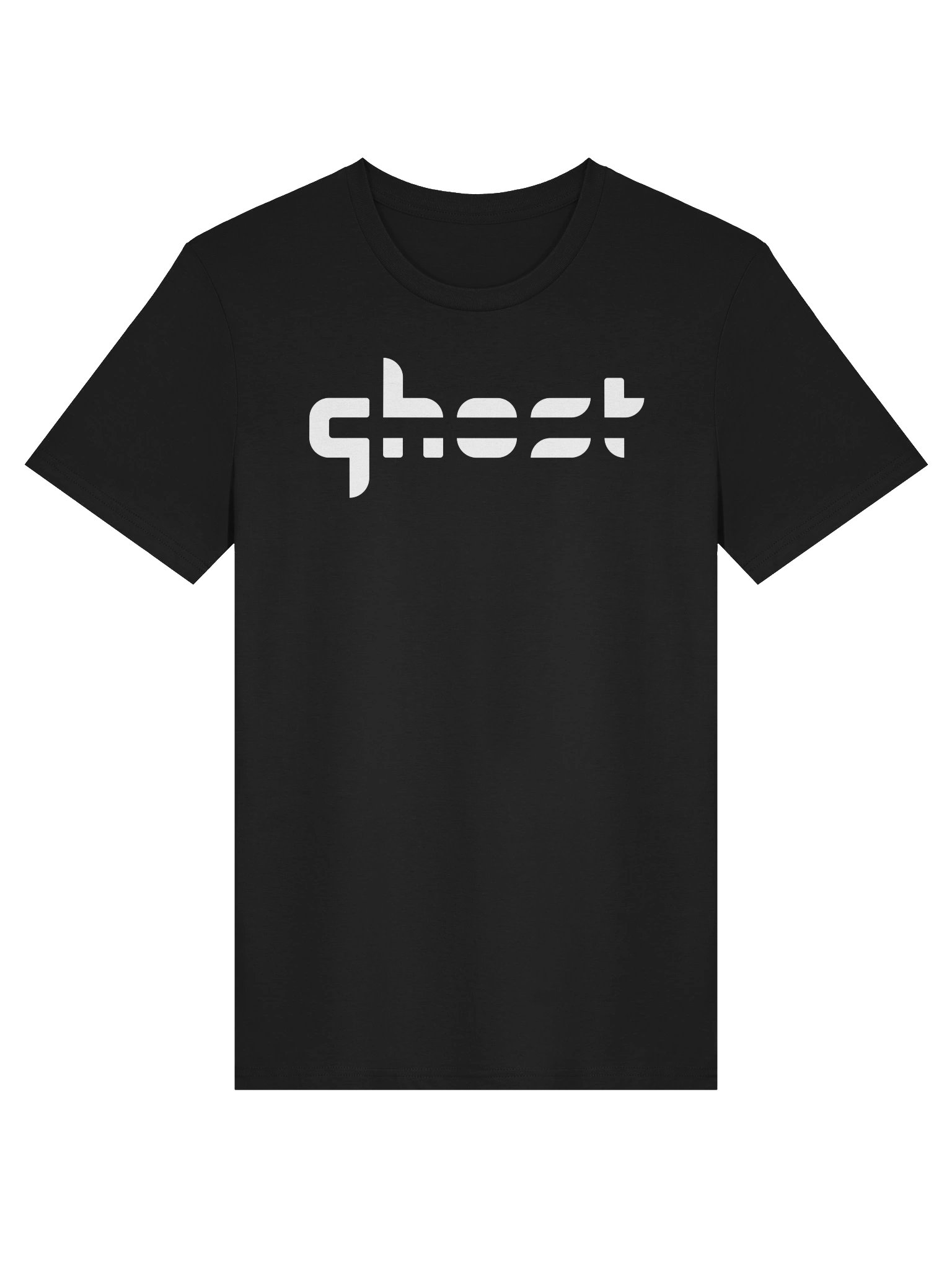 Ghost Gaming White on Black Text Logo T-Shirt product image (1)