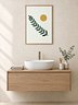 Forest Green Branch Print | Botanical Bathroom Wall Art