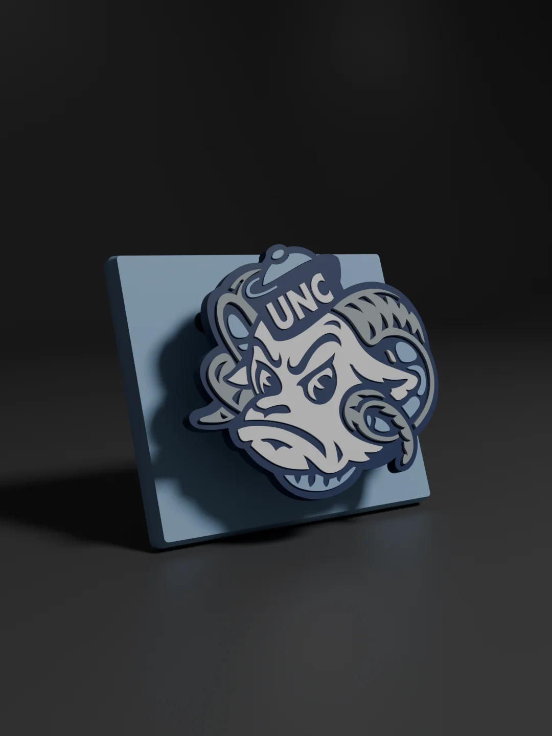 University of North Carolina Tar Heels 3D Printed Floating Logo Sign (Digital File Only) product image (1)