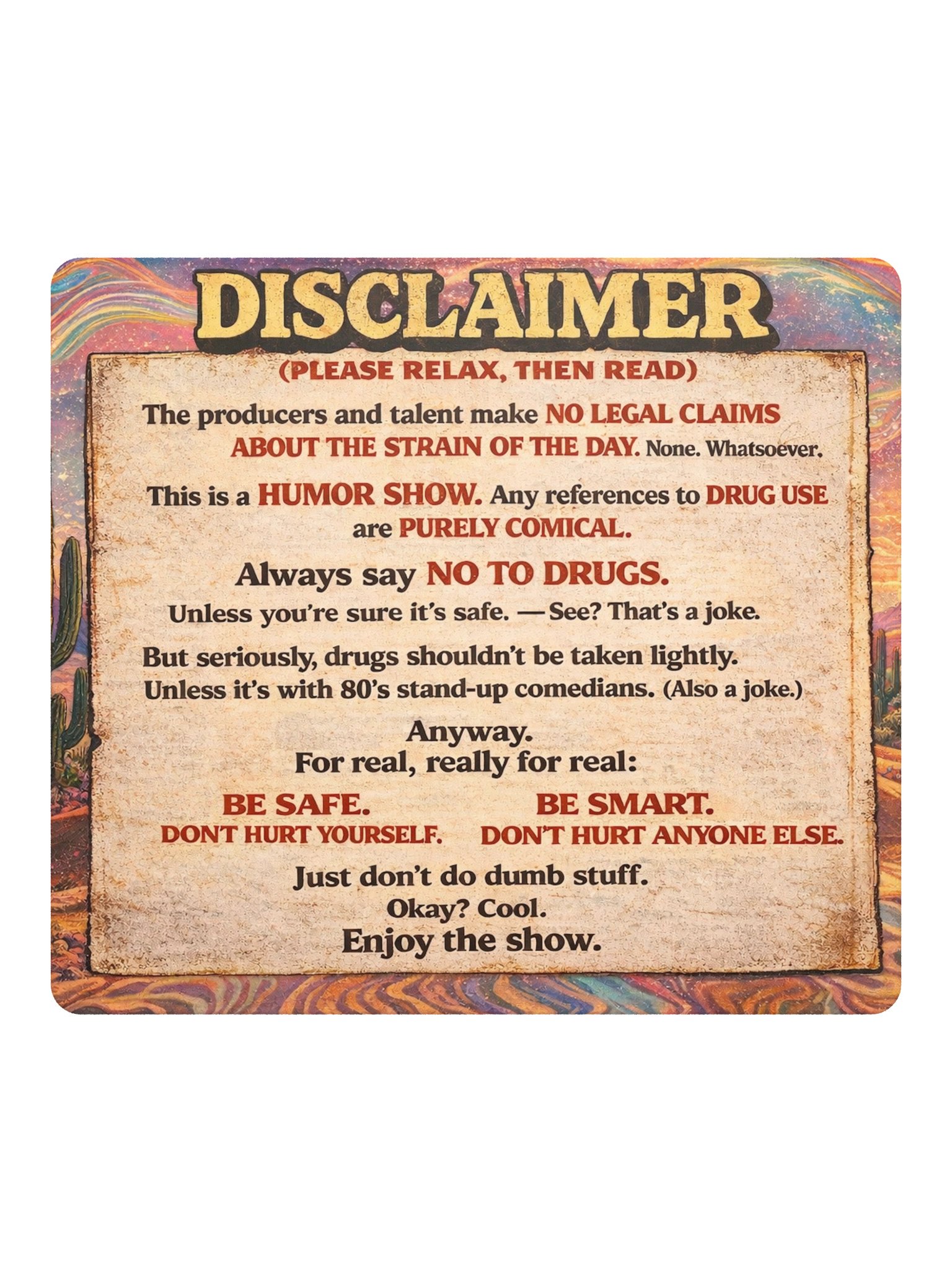Disclaimer Mousepad product image (2)