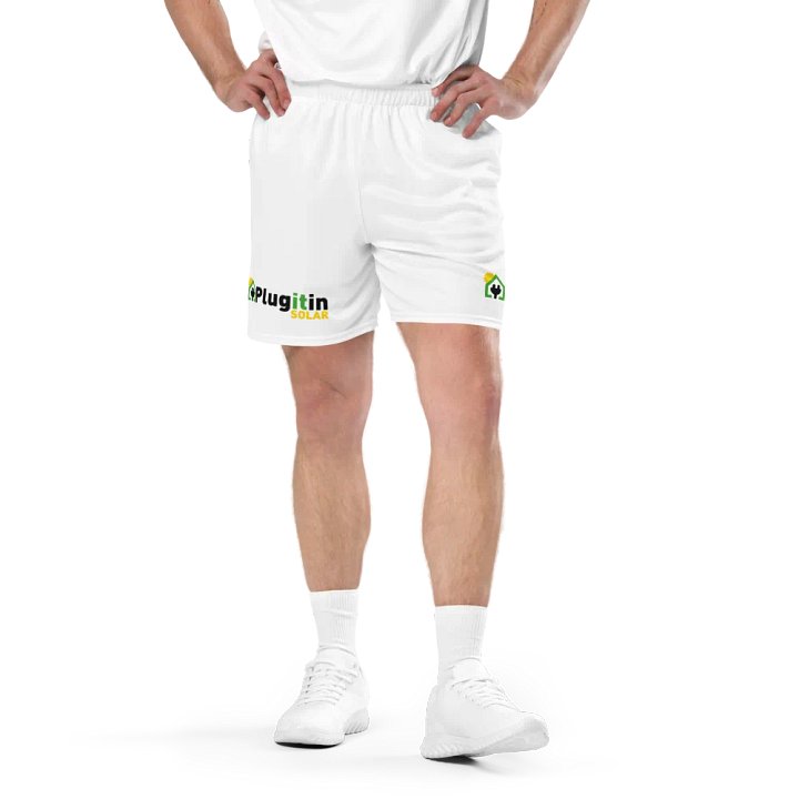 Plug It In Solar High-Quality Recycled Unisex Mesh Shorts product image (1)