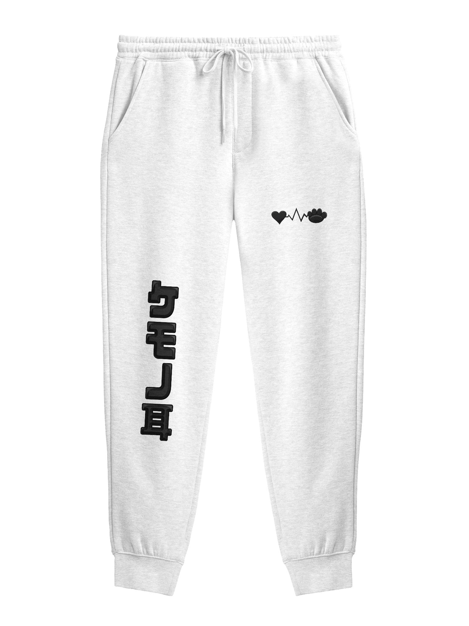 MooMoo Heart-Paw Sweatpants (Original Black) product image (1)