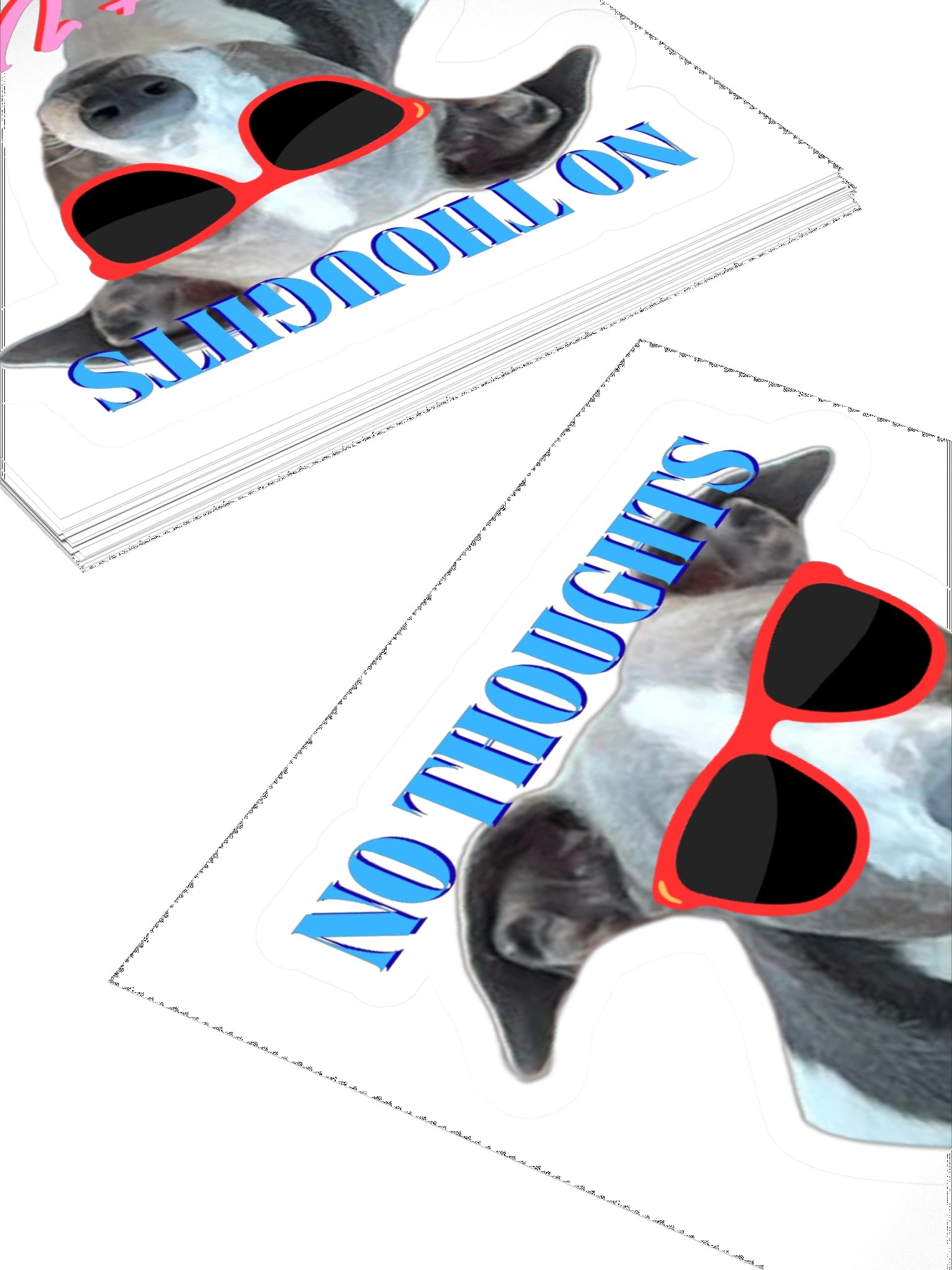 "No Thoughts, Just Vibes" Hervey sticker product image (4)