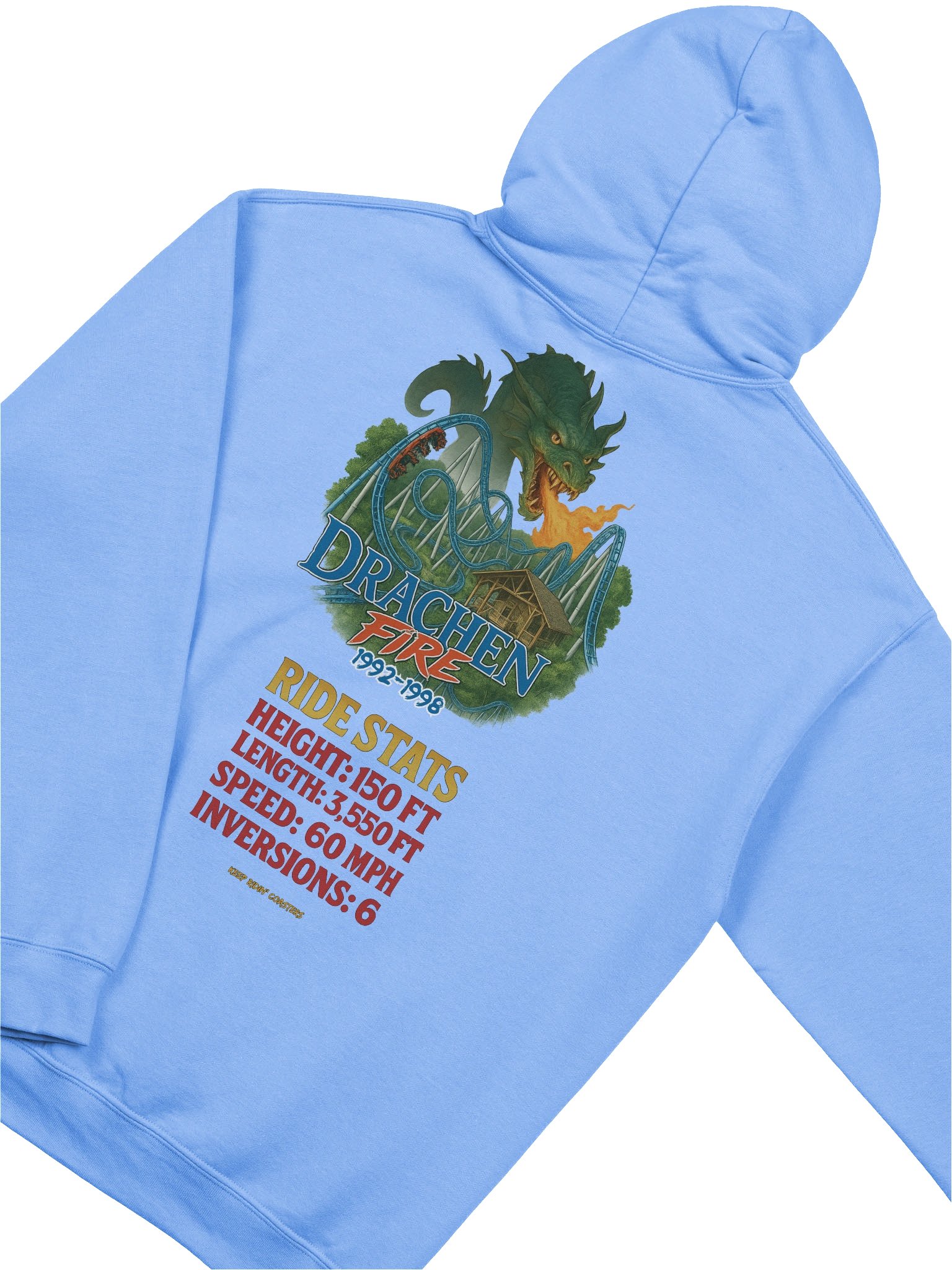 Drachen Fire Roller Coaster Unisex Hoodie product image (33)