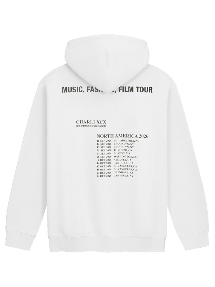 Charli XCX Music, Fashion, Film Tour 2026 Merch Hoodie product image (2)