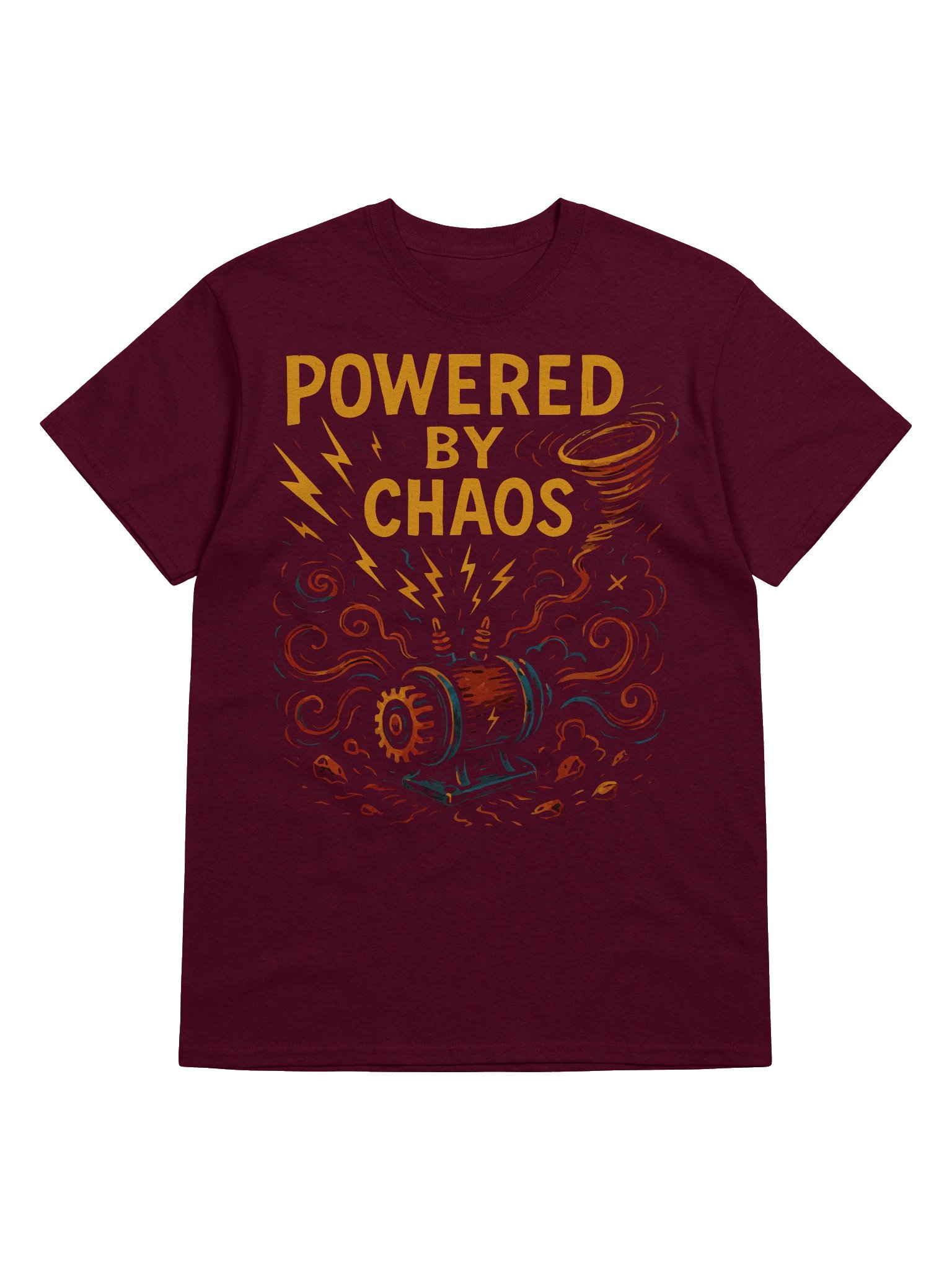 “Powered by Chaos” Retro Energy Burst Tee product image (5)