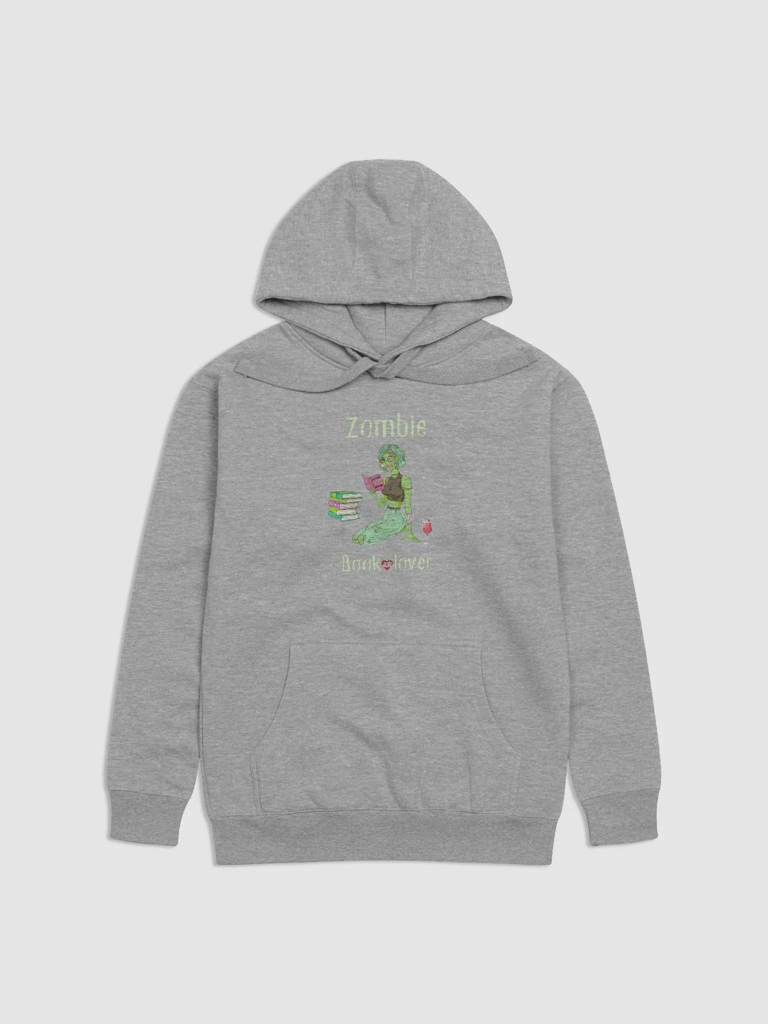 Zombie Book Lover - Carbon Grey Unisex Hoodie product image (1)