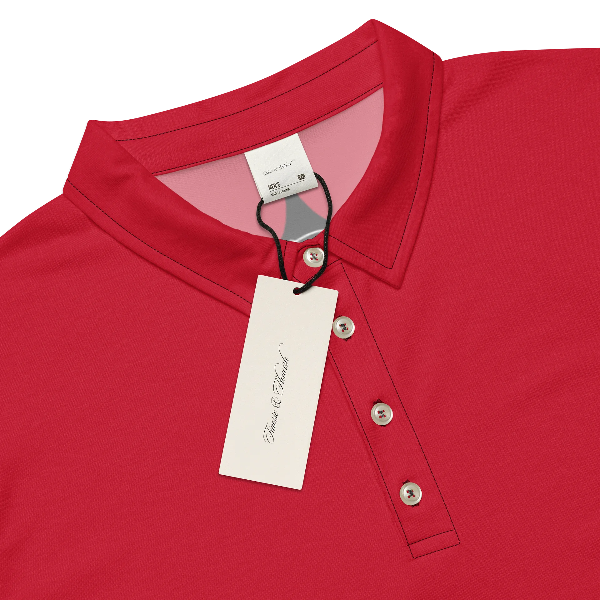 F&F Slim Fit Polo Shirt (RED) product image (4)