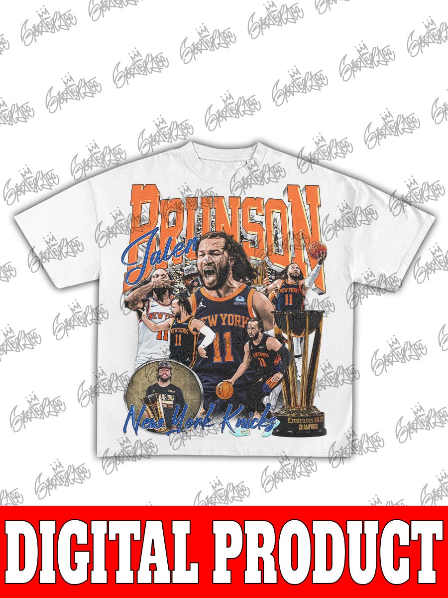 Jalen Brunson New York Knicks 2025 Emirates NBA Cup Champions Vintage Bootleg Graphic product image (2)