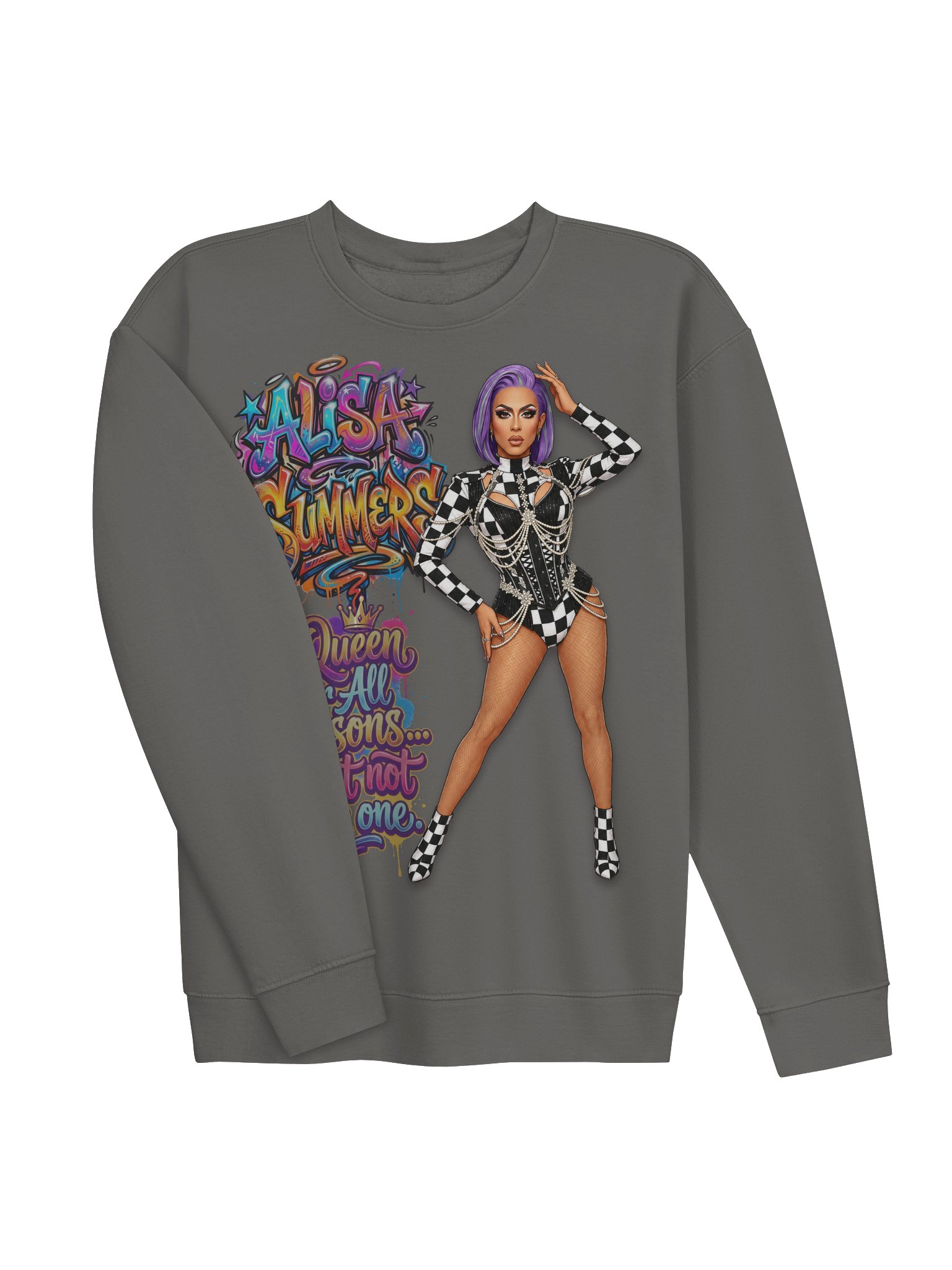 "Queen for All Seasons" Full Graphic Crewneck Sweatshirt product image (3)