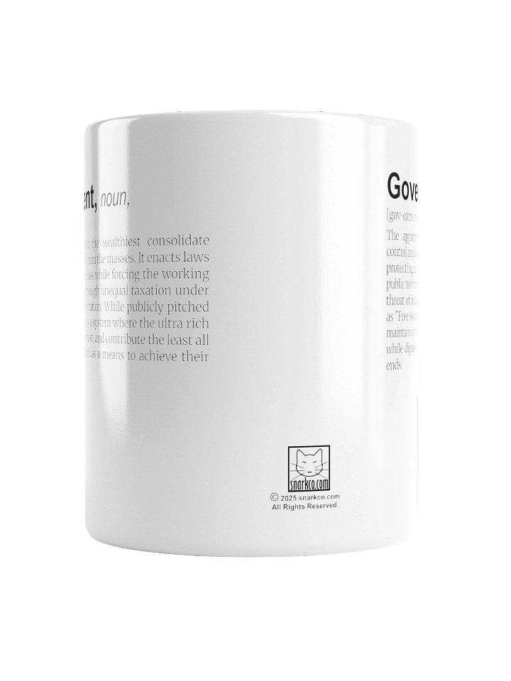 High Quality Mug With Satirical Definition of "Government" product image (4)