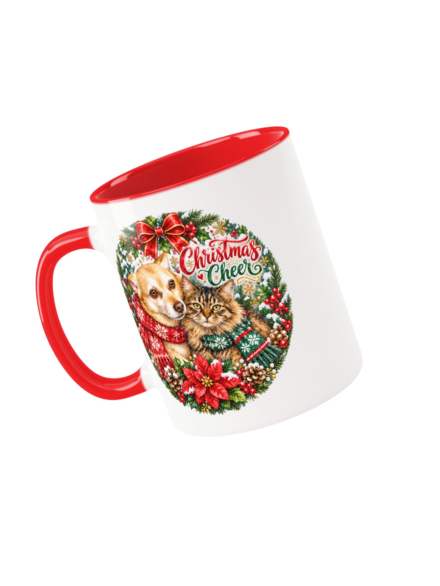 Christmas Cheer Cat and Dog Holiday Mug product image (23)