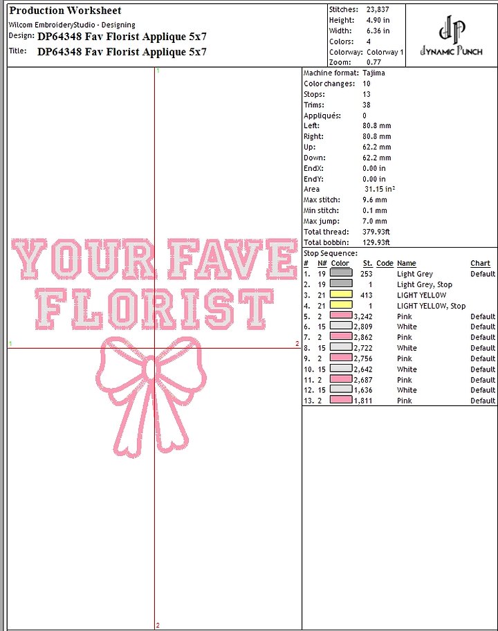 FAV FLORIST APPLIQUE product image (2)