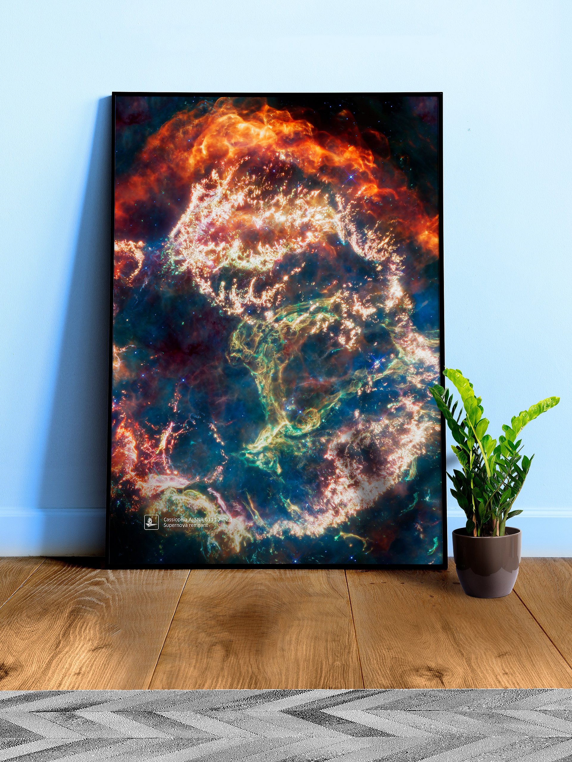 Cassiopeia A (James Webb/JWST), Supernova remnant (James Webb/JWST) — space poster, science poster product image (3)