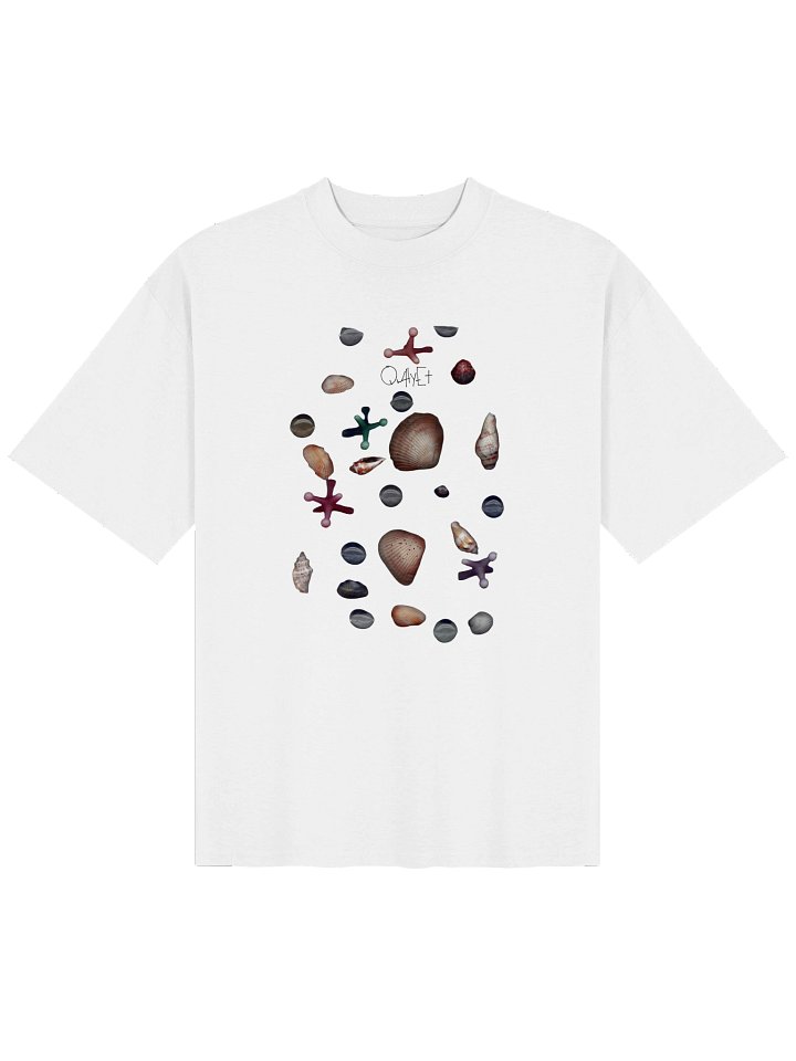 QWHYET Shellscape Oversized Tee (White) product image (1)