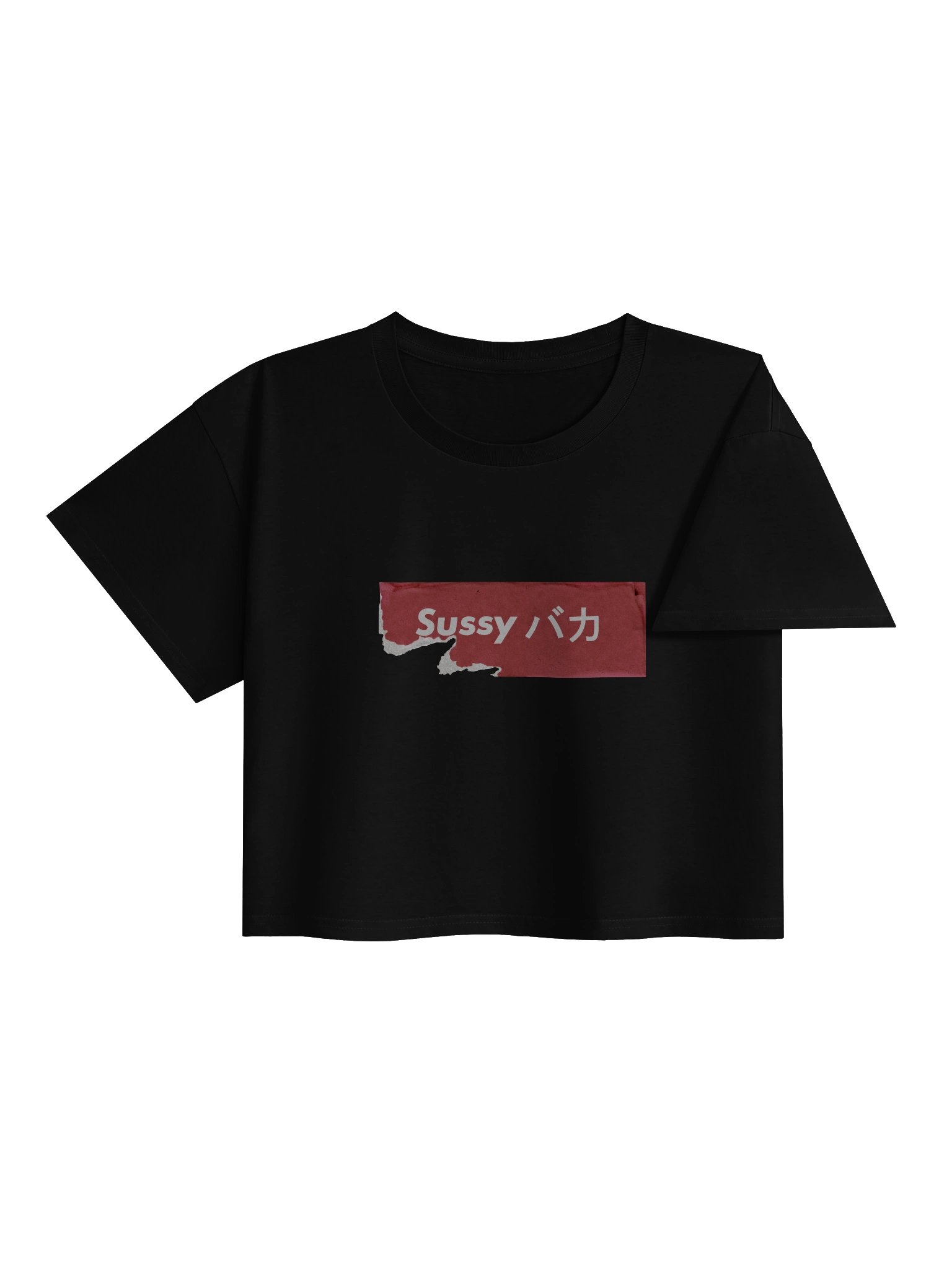 SussyBaka Torn Katakana Crop Tee product image (13)