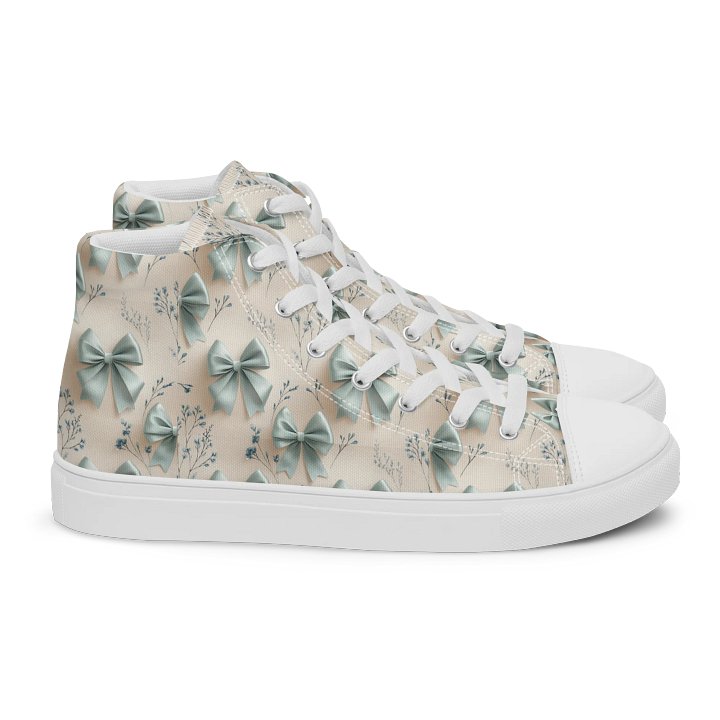 Women's High Top Canvas Shoes – Something Blue Bows product image (2)