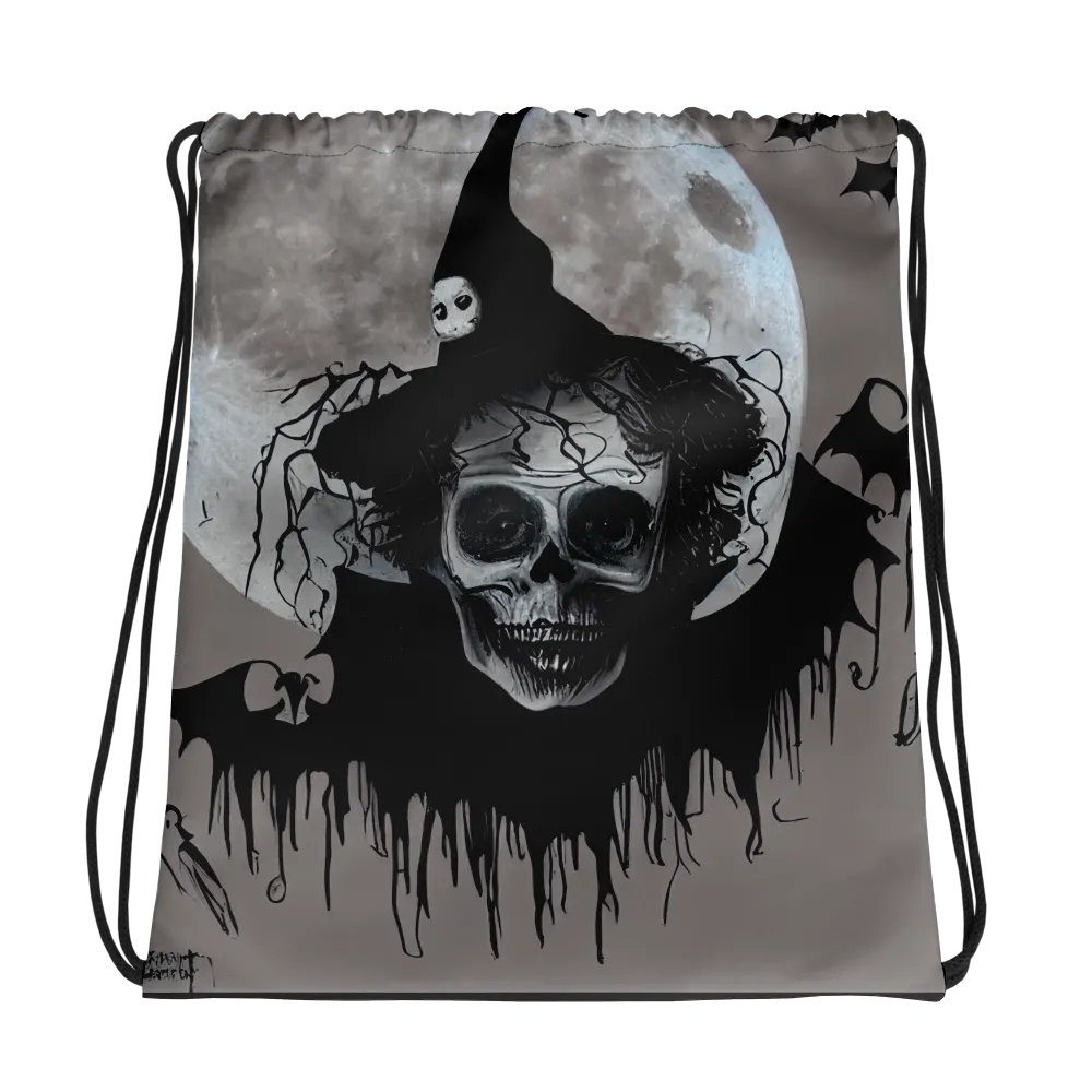 Moonlit Witch All-Over Drawstring Bag product image (1)