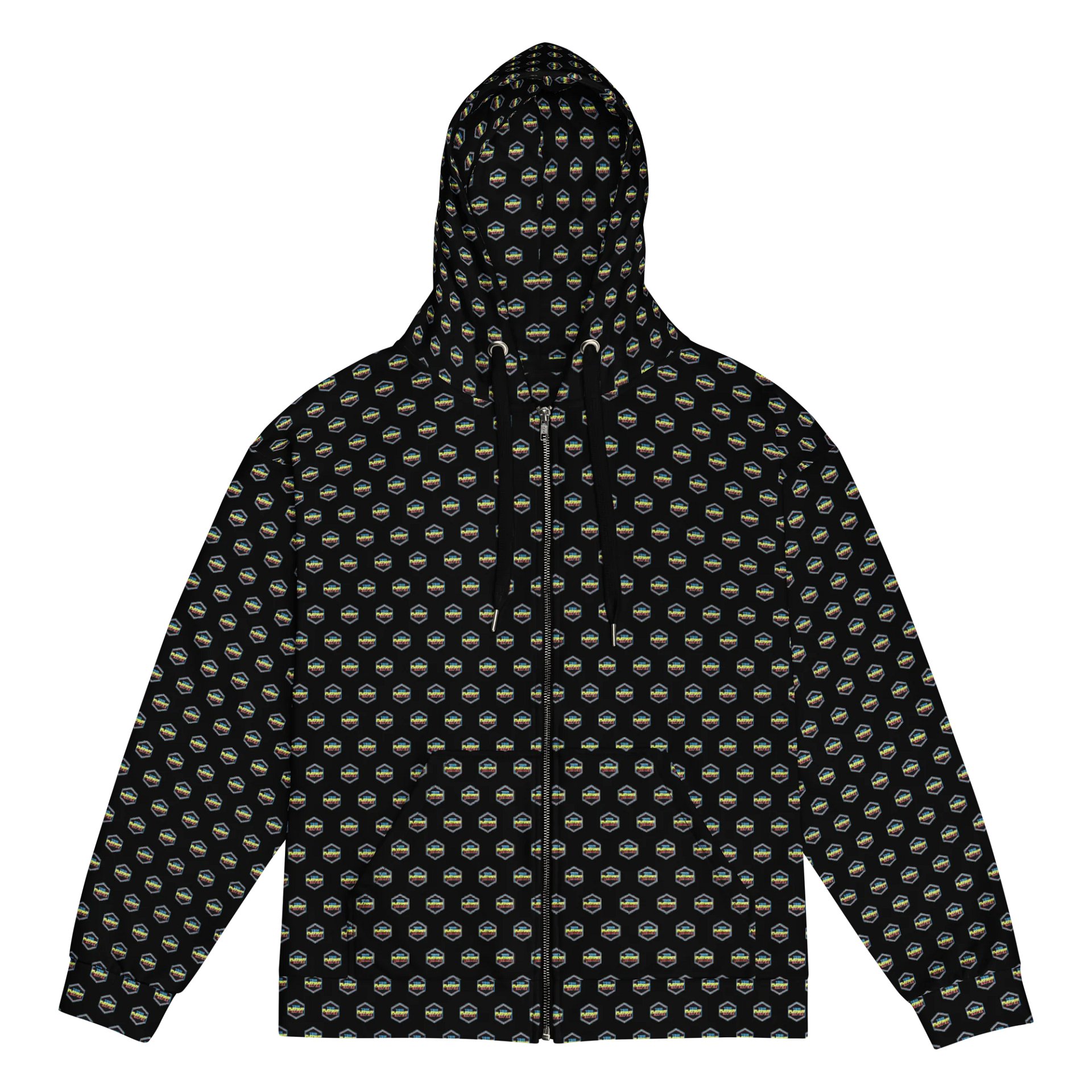 TFOT All-Over Lemon Hex Black Zip Jacket product image (1)