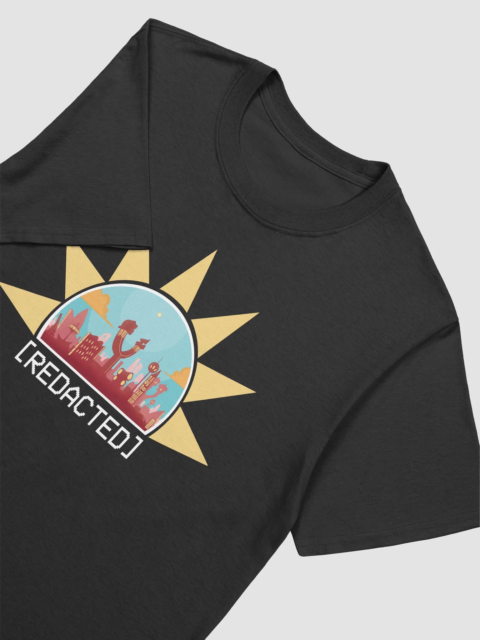 PLEASE STAY TUNED [REDACTED] LOGO T-Shirt | Closed Circuit Studios