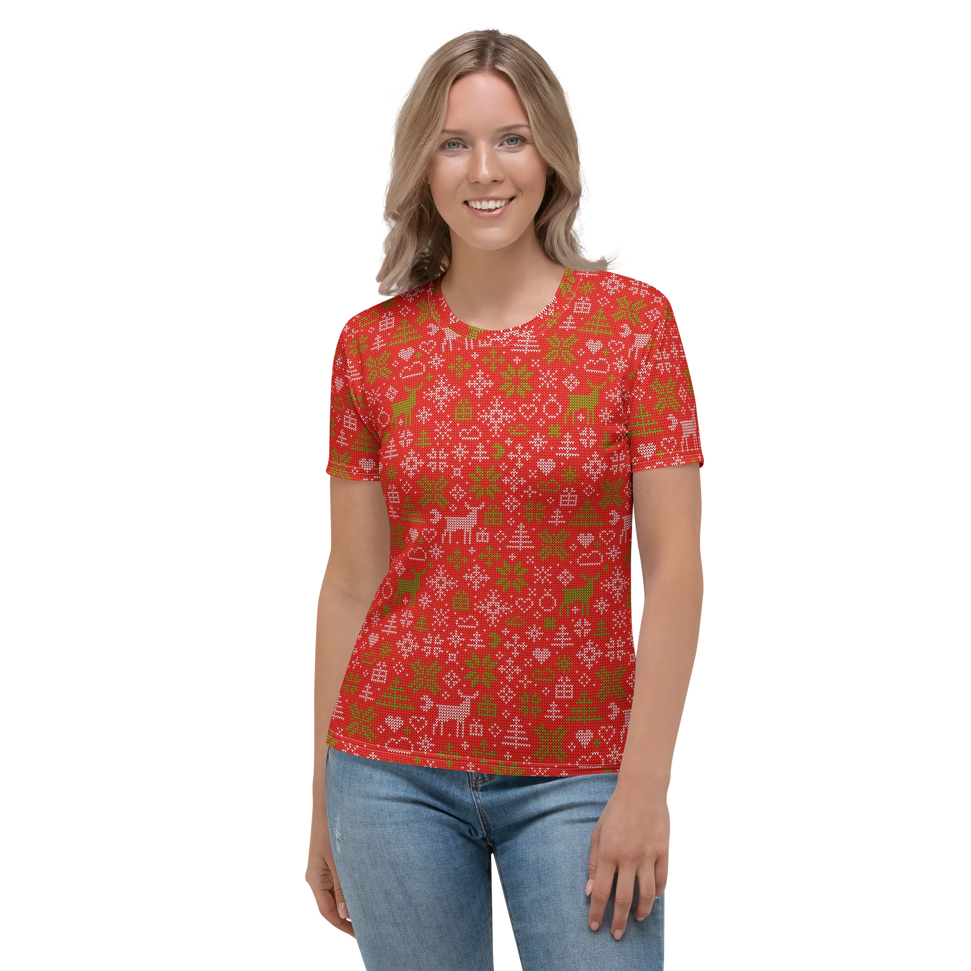 Christmas Nordic Reindeer Holiday Women's T-Shirt product image (1)