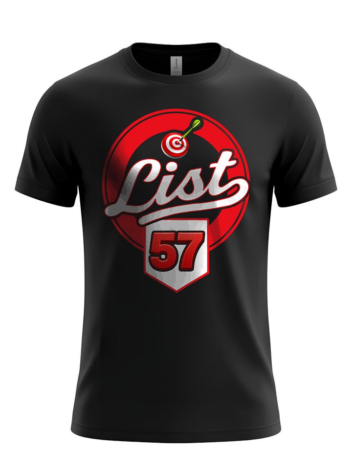List 57 Graphic T Shirt Retro Dartboard Sports Tee Mens Womens Casual Printed Top Athletic Number Shirt Streetwear Apparel Design product image (2)