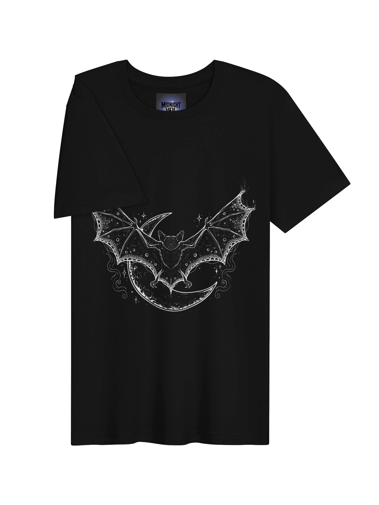 Ornate White Bat Graphic Tee product image (3)