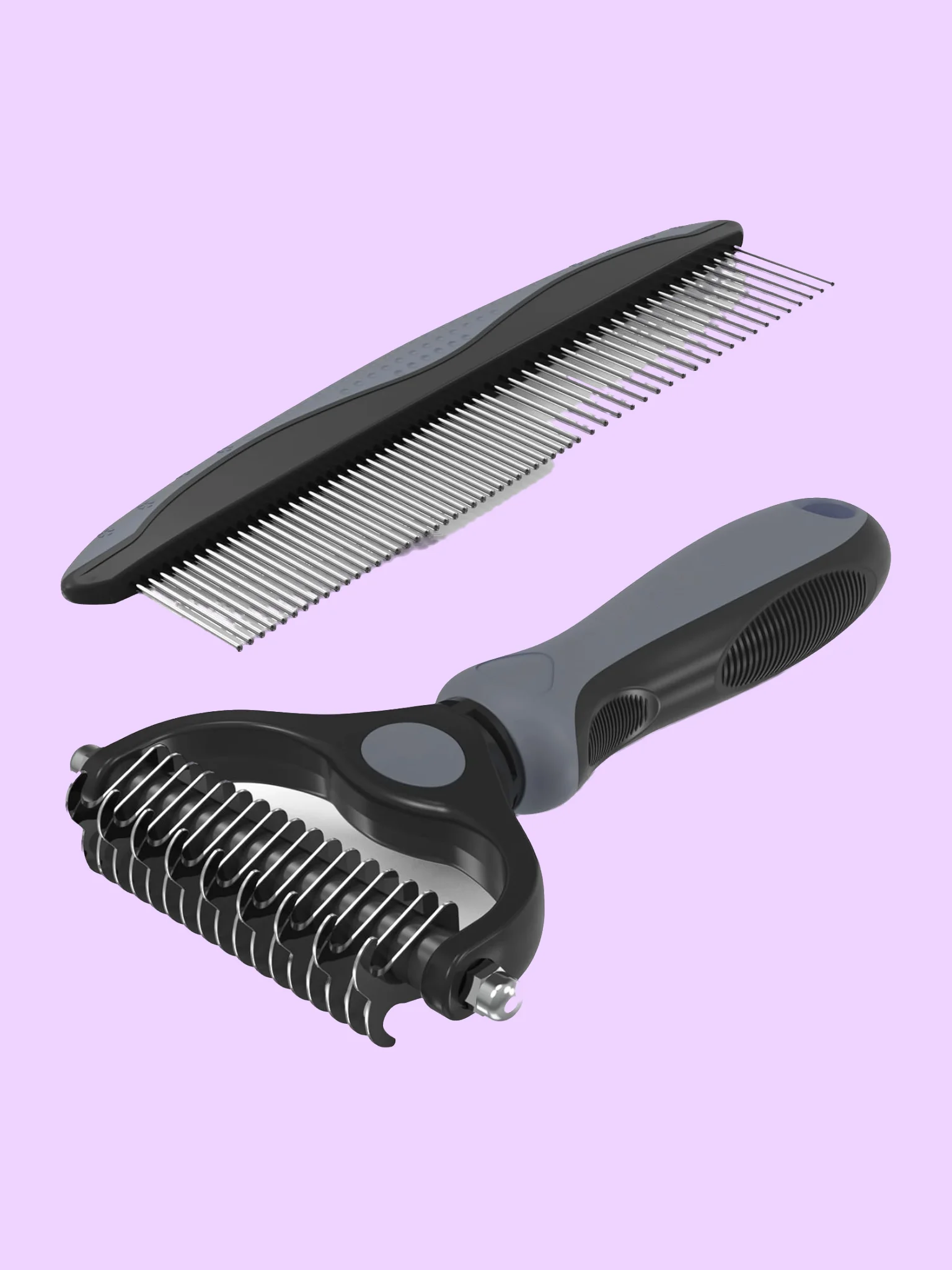 2-in-1 Dematting Rake and Comb Set for Dogs and Cats product image (2)