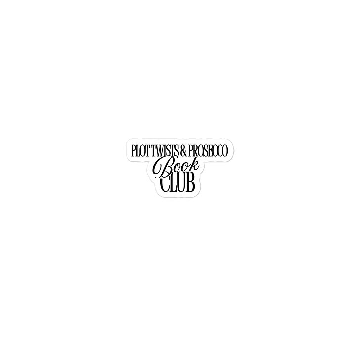 Plot Twists & Prosecco Book Club Die-Cut Sticker product image (2)