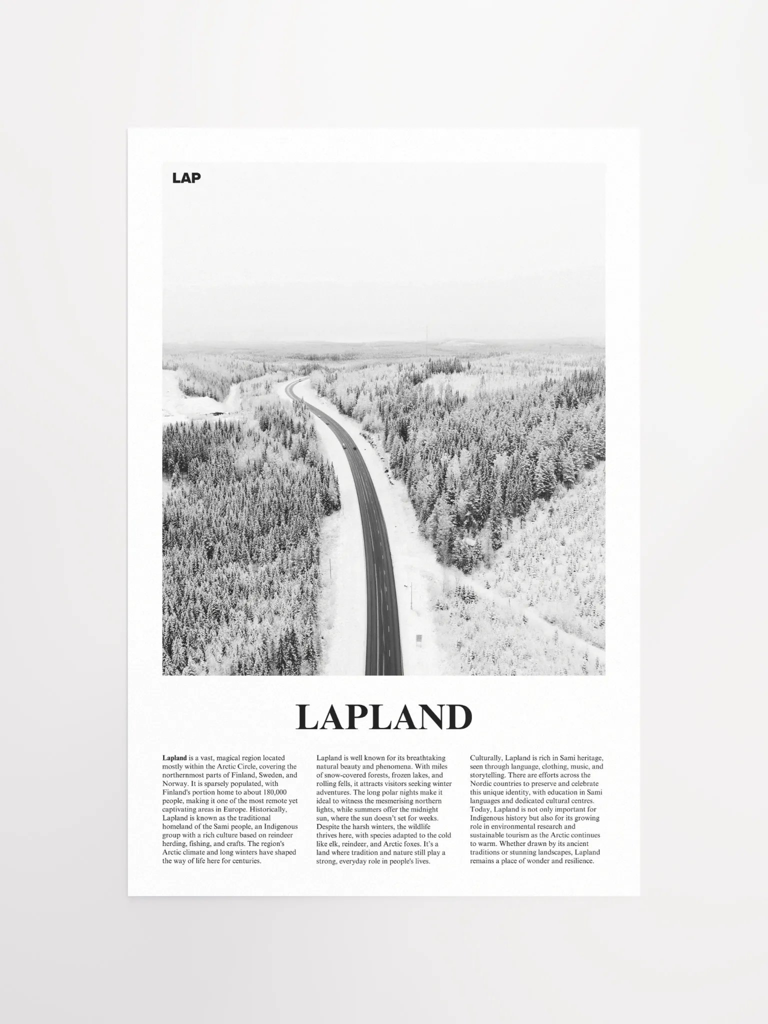 Lapland 01 Newspaper Poster product image (5)
