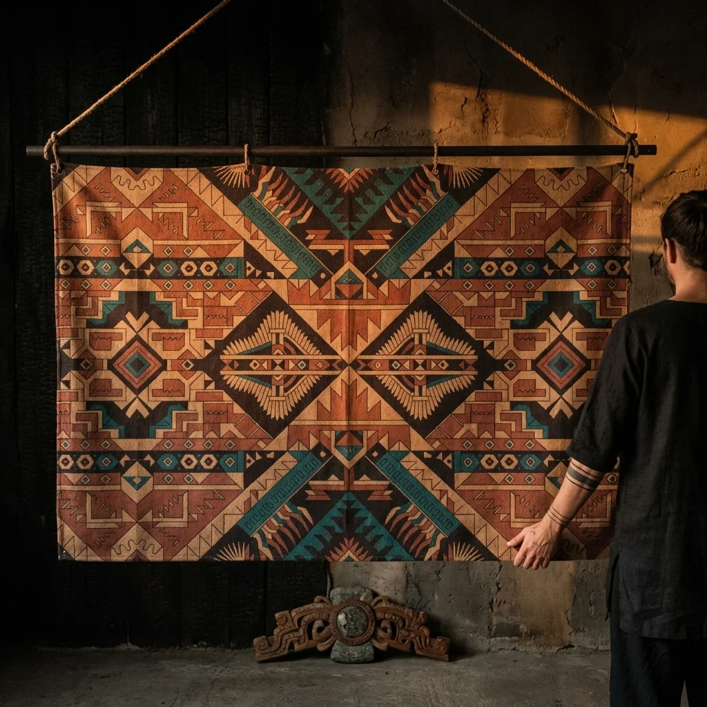 Aztec Ritual Flag — Ancient Geometry 03 product image (3)
