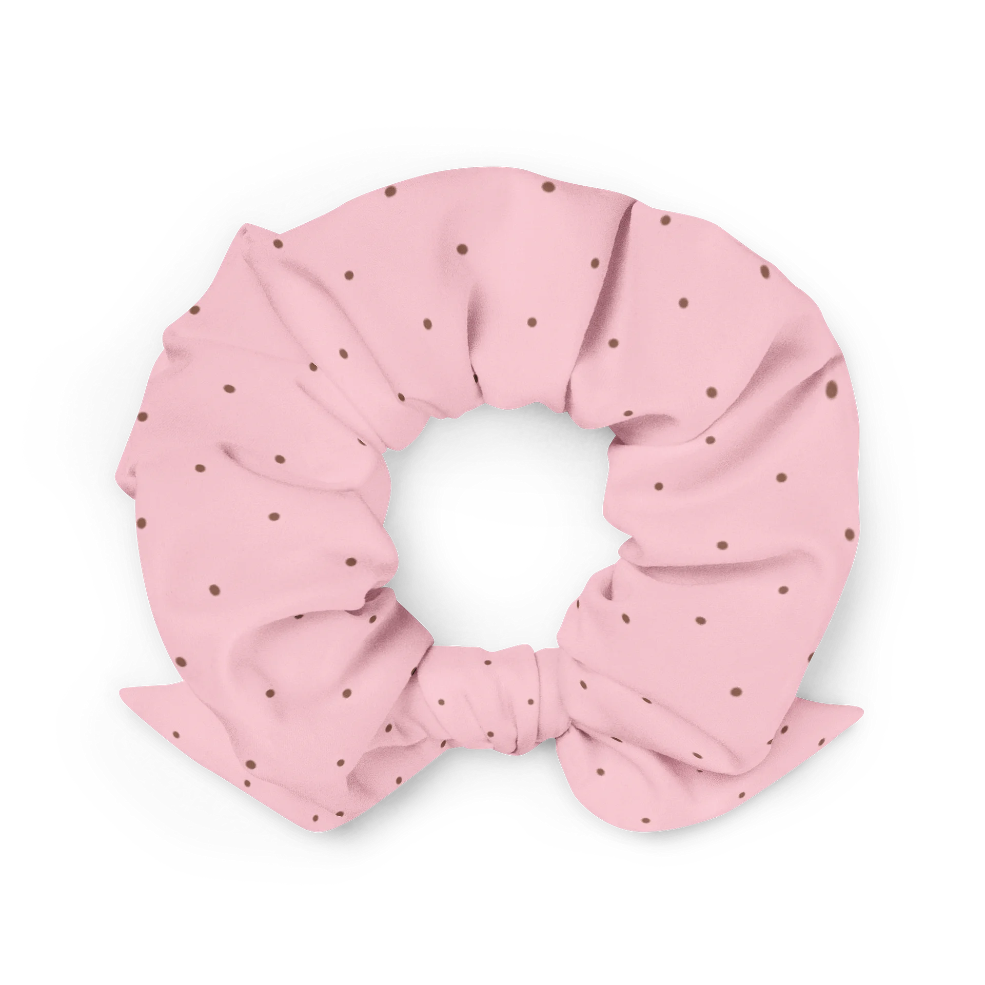 darling pink polka dot scrunchie product image (2)