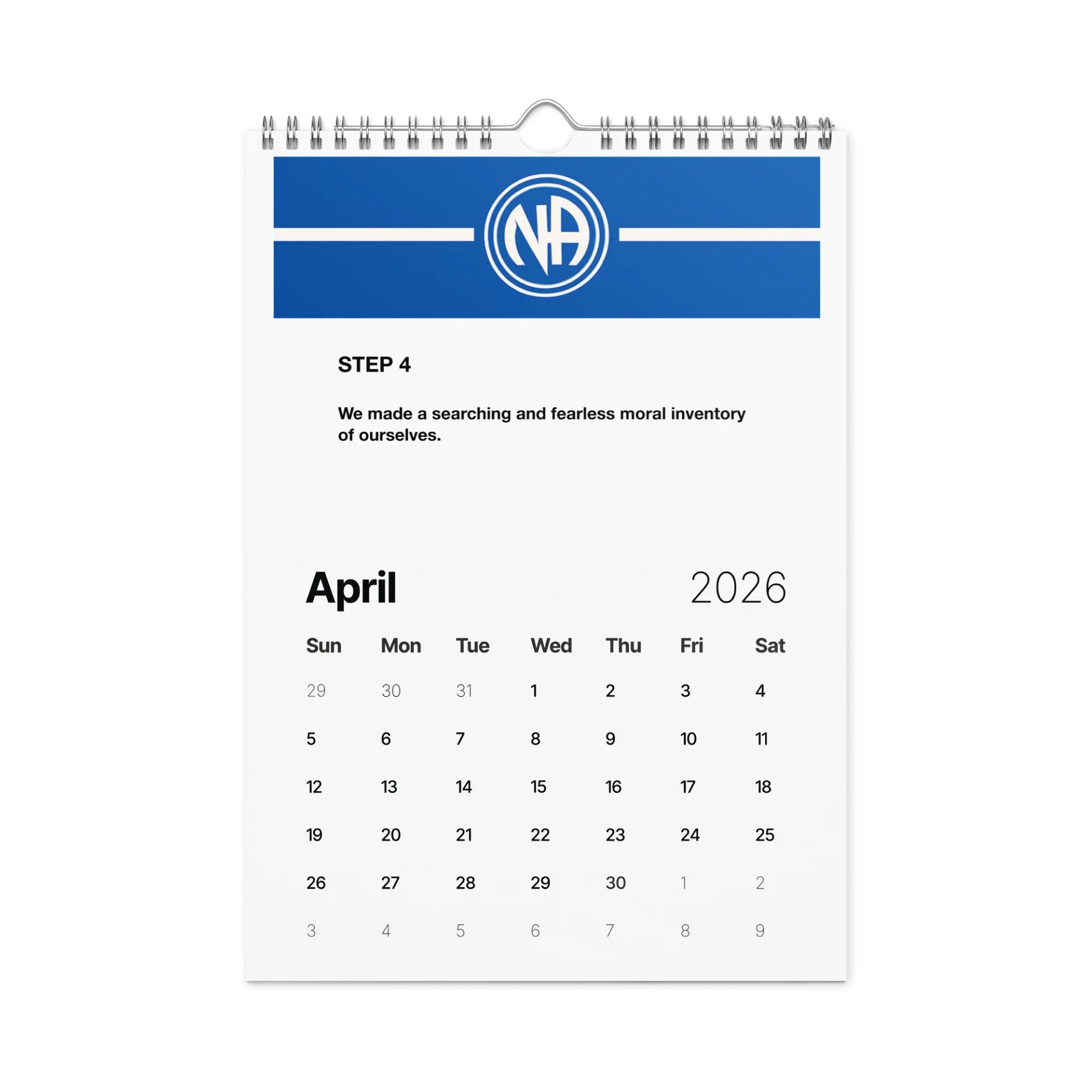 NA Basic Wall Calendar 2026 – Narcotics Anonymous Monthly Calendar for Planning & Recovery product image (5)