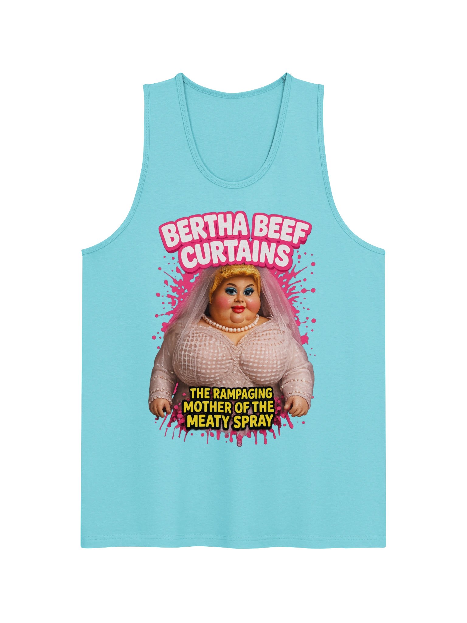 666 Toys | Bertha Beef Curtains | The Rampaging Mother Of The Meaty Spray | Cotton Heritage Men's Premium Tank Top product image (5)