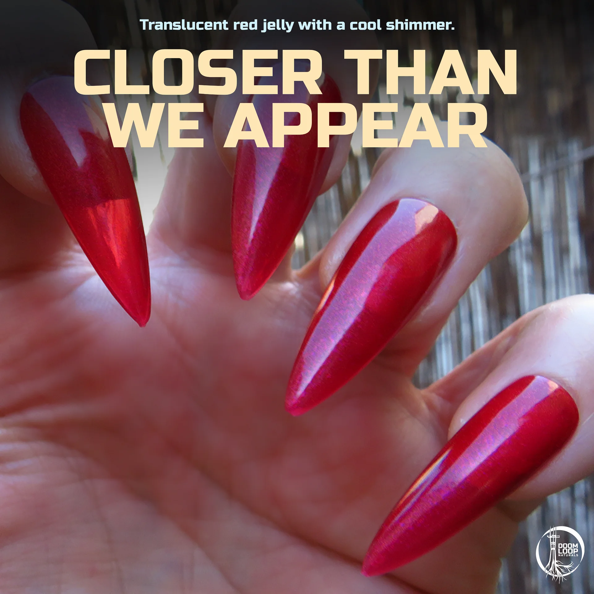 CLOSER THAN WE APPEAR - Shimmery Red Translucent Jelly Nail Polish product image (1)