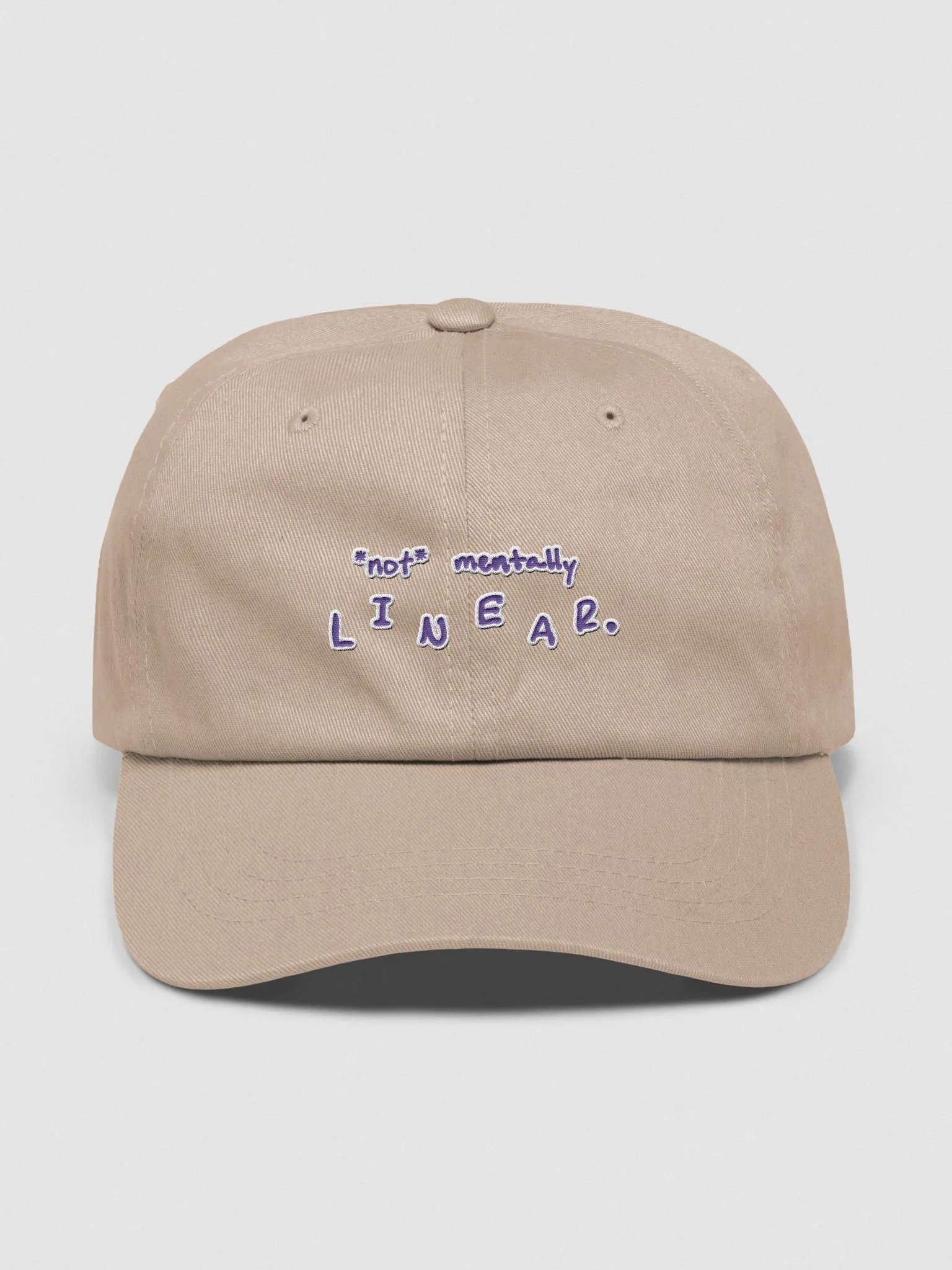 *not* mentally linear. (purple + white lined design) classic dad hat product image (65)